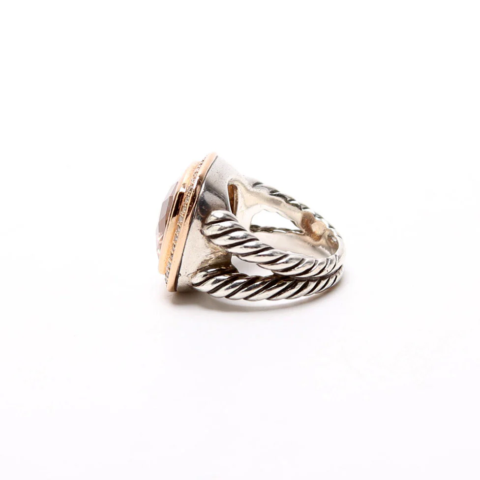 Albion 14MM Ring Morganite/925/750 Size 7 Pink - Image 2