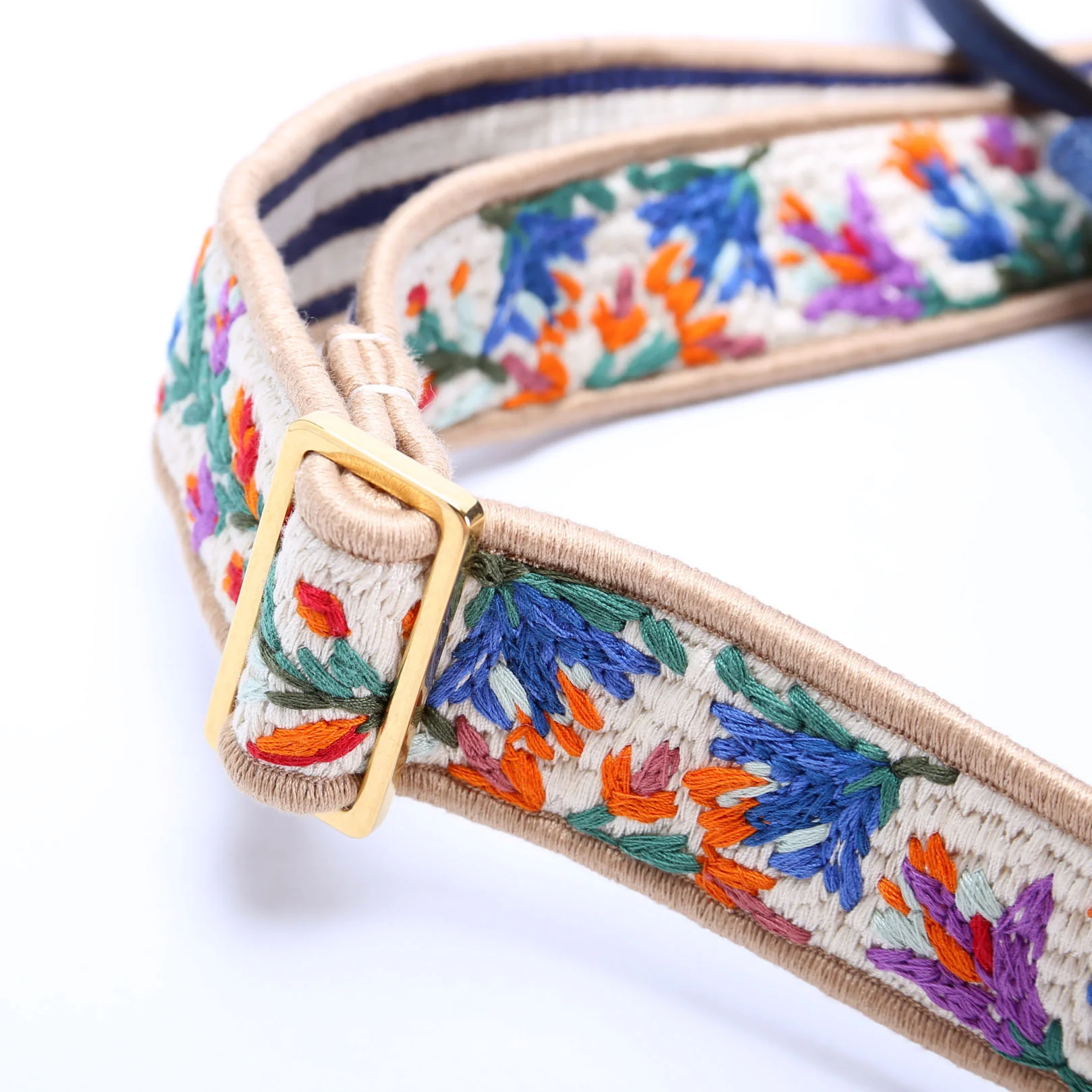 Alltime Medium Denim With Embroidered Strap Blue/Multicolor - Image 6