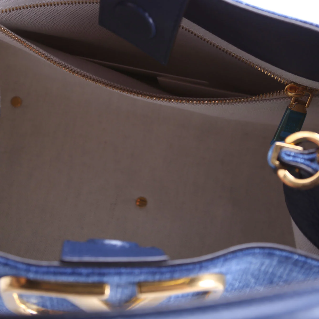 Alltime Medium Denim With Embroidered Strap Blue/Multicolor - Image 8