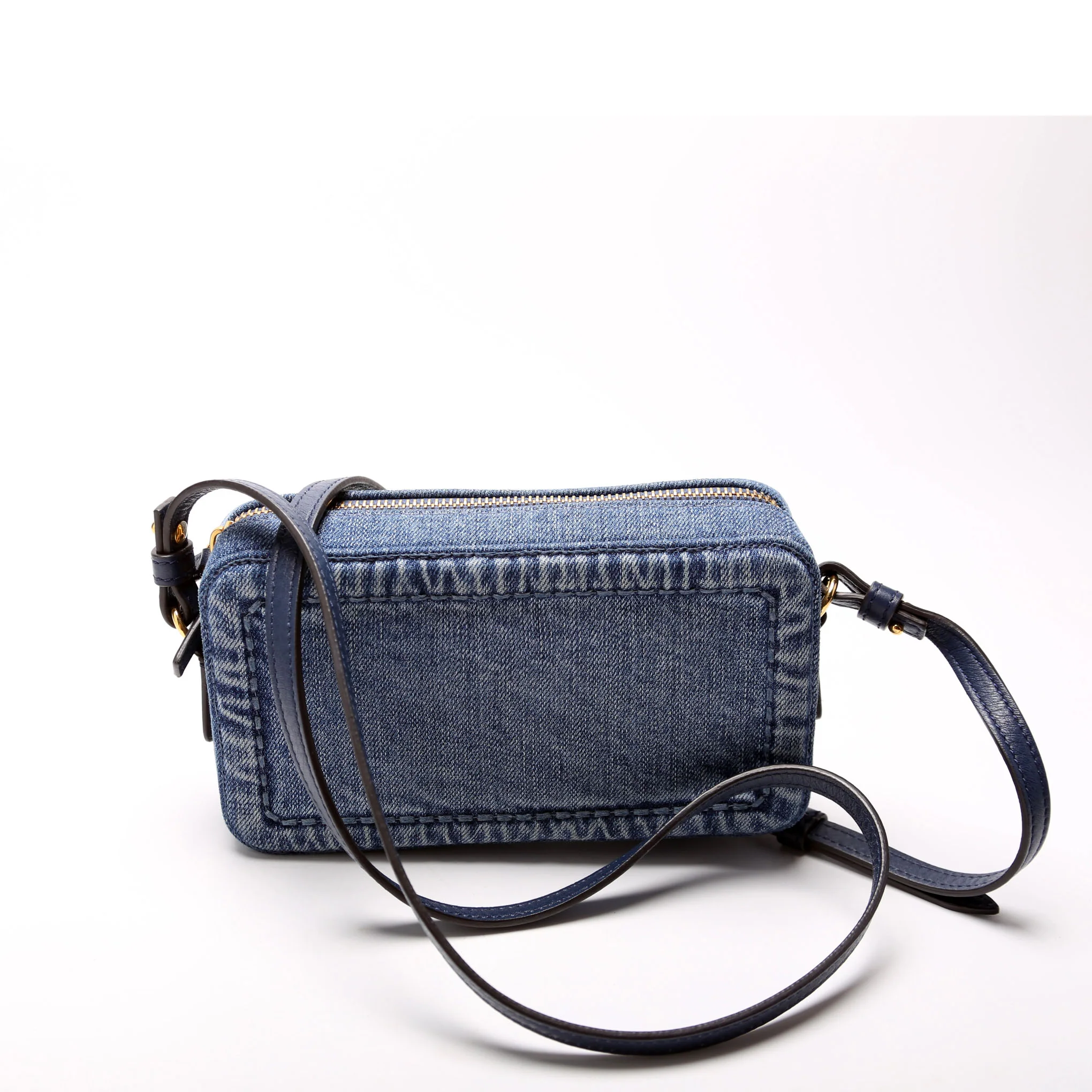 Alltime Mini Denim Crossbody Denim/Gold - Image 3