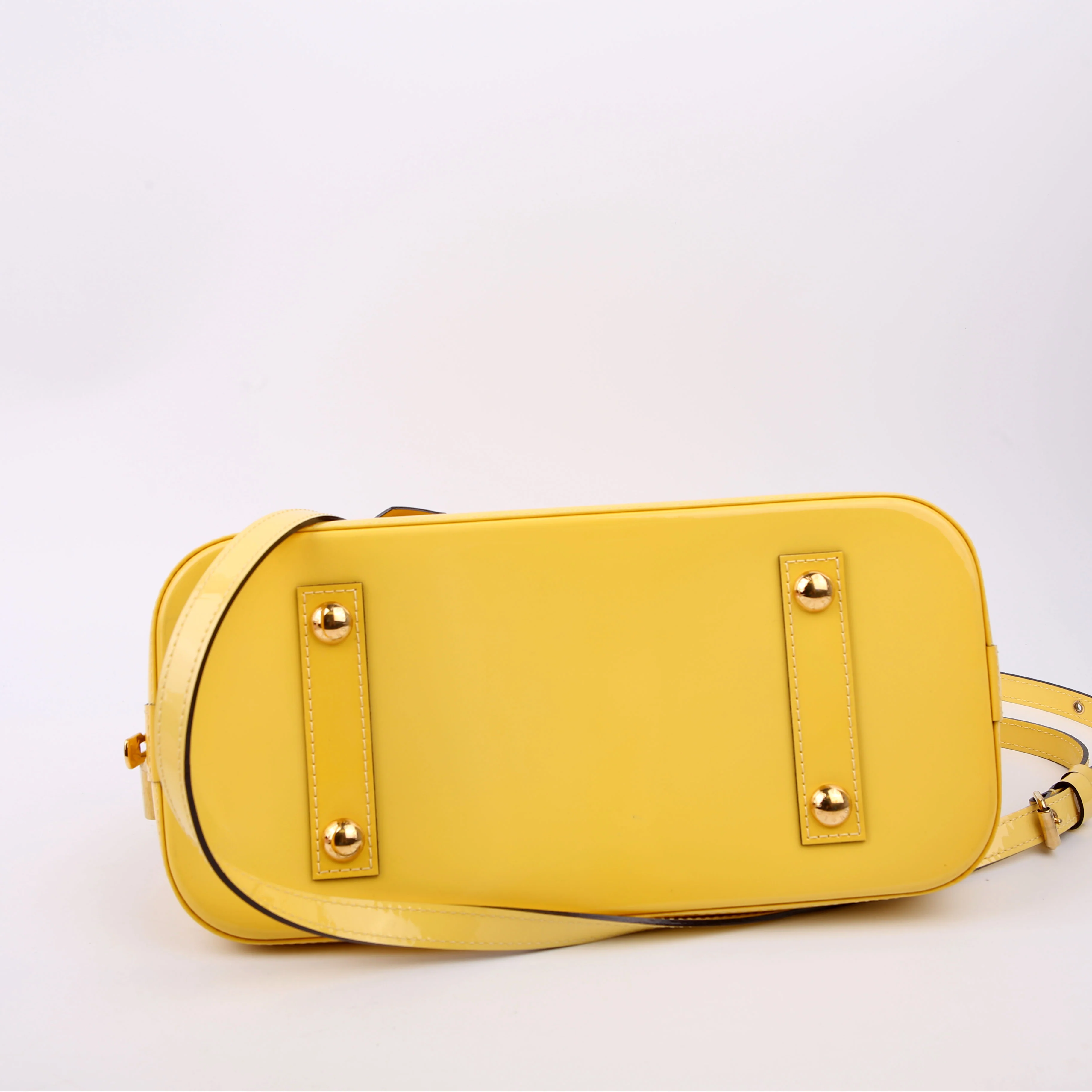 Alma PM with Strap Vernis Yellow - Image 4