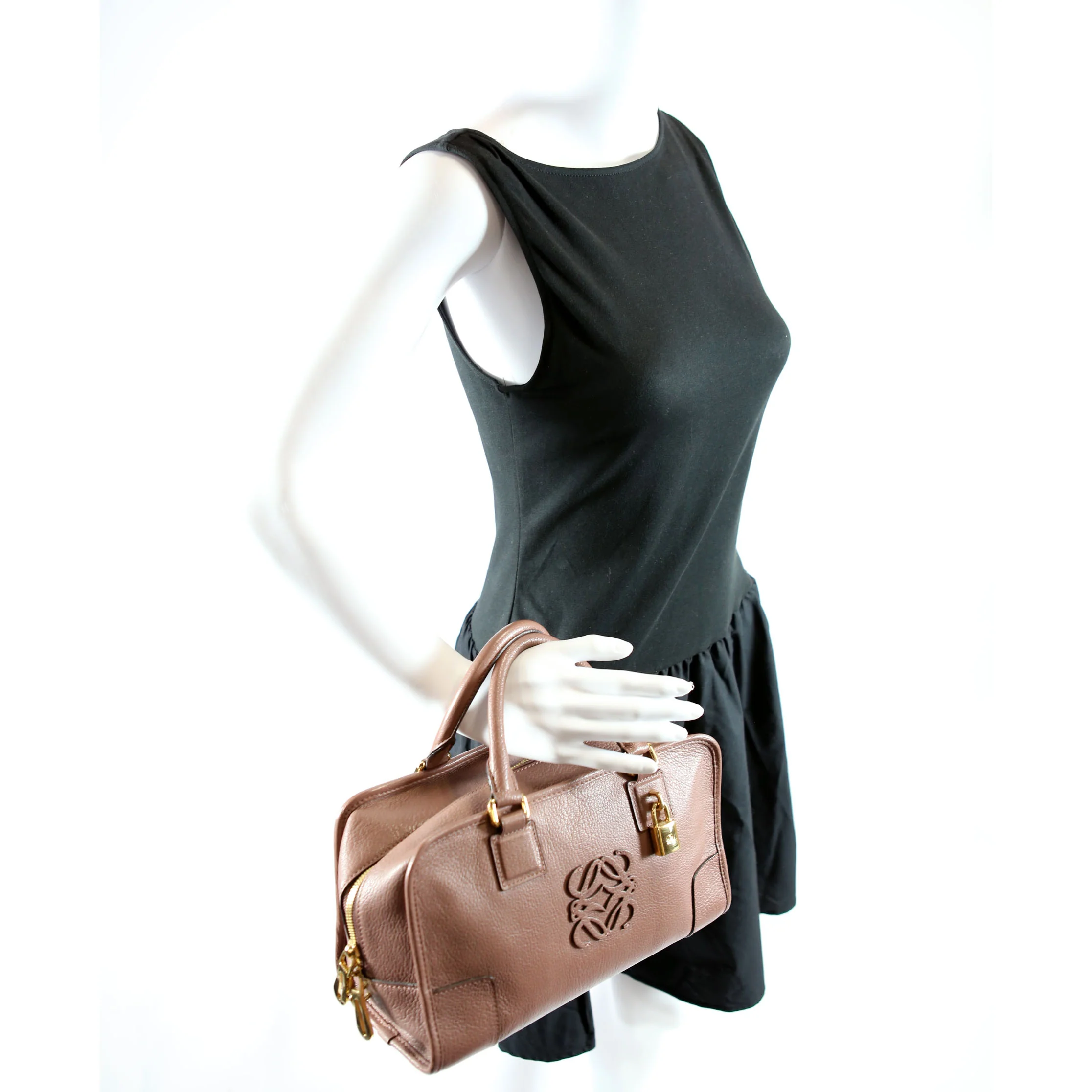 Amazona 36 Leather Satchel Mauve - Image 13