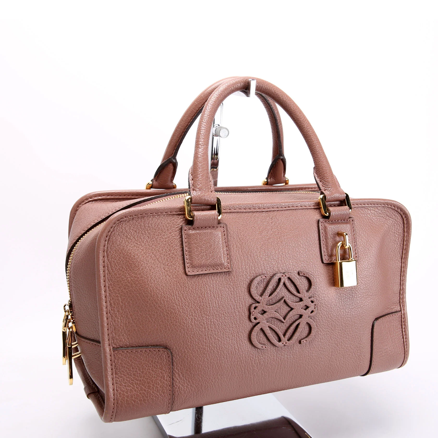 Amazona 36 Leather Satchel Mauve - Image 2