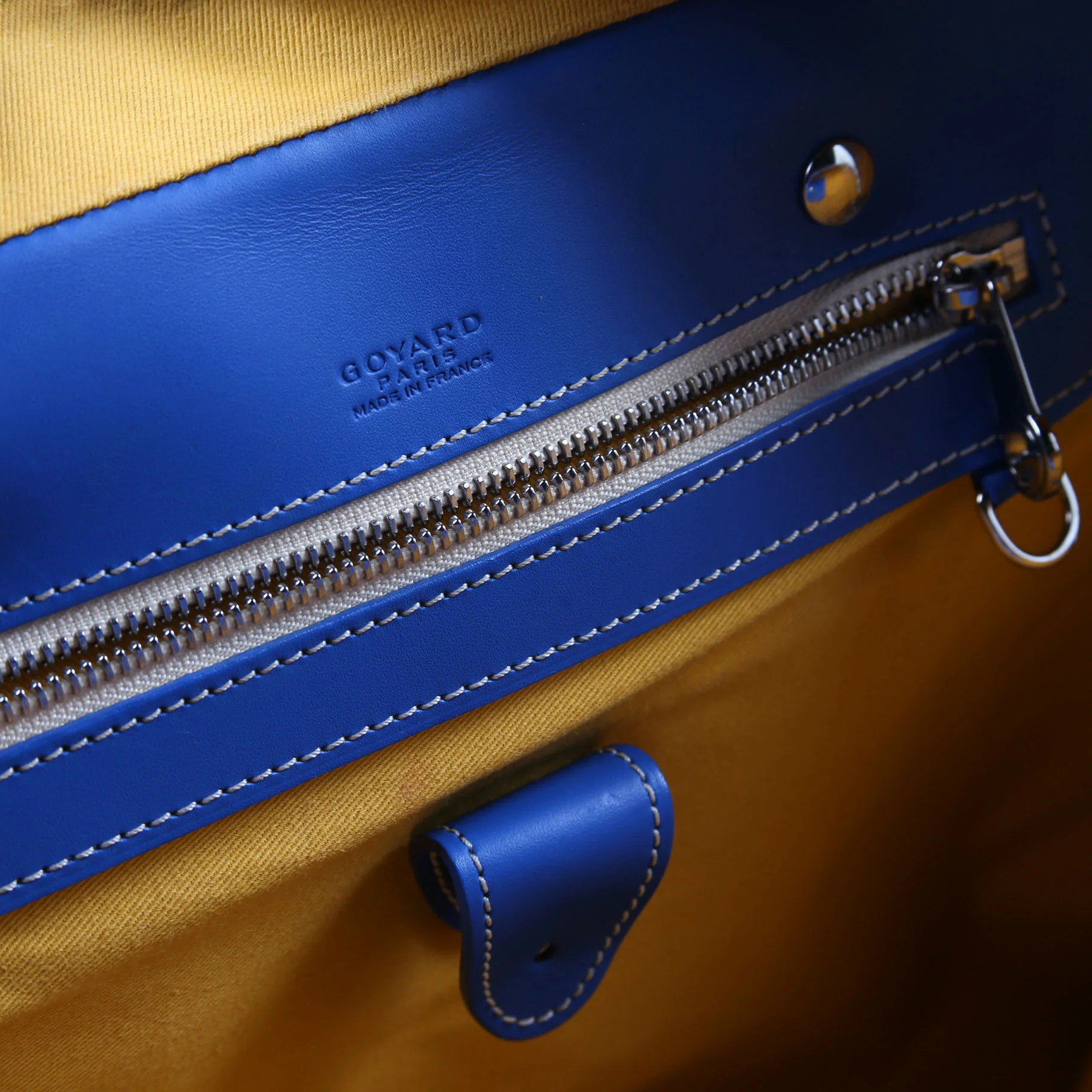 Ambassade MM Briefcase Goyardine Canvas Blue - Image 10