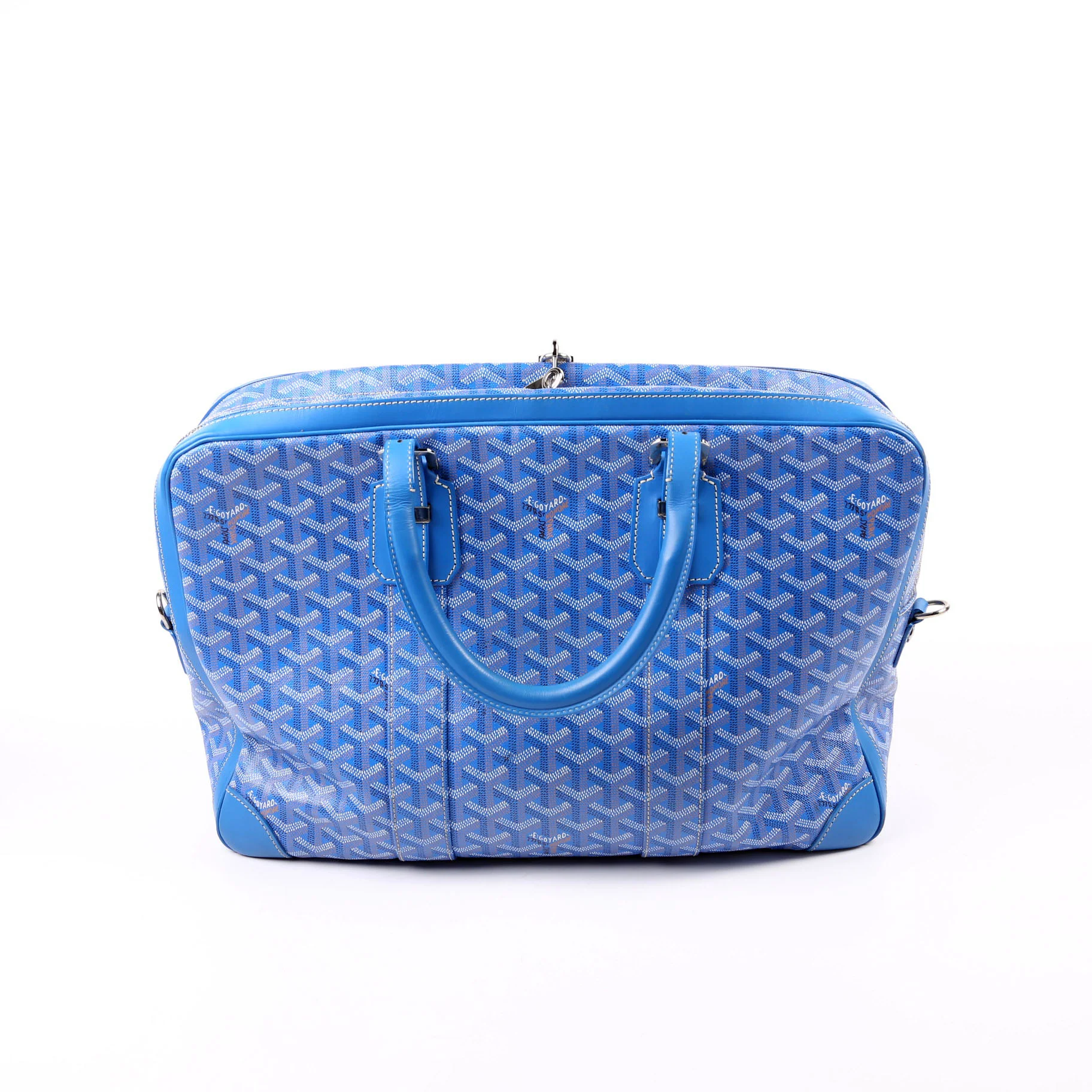 Ambassade MM Briefcase Goyardine Canvas Blue - Image 2
