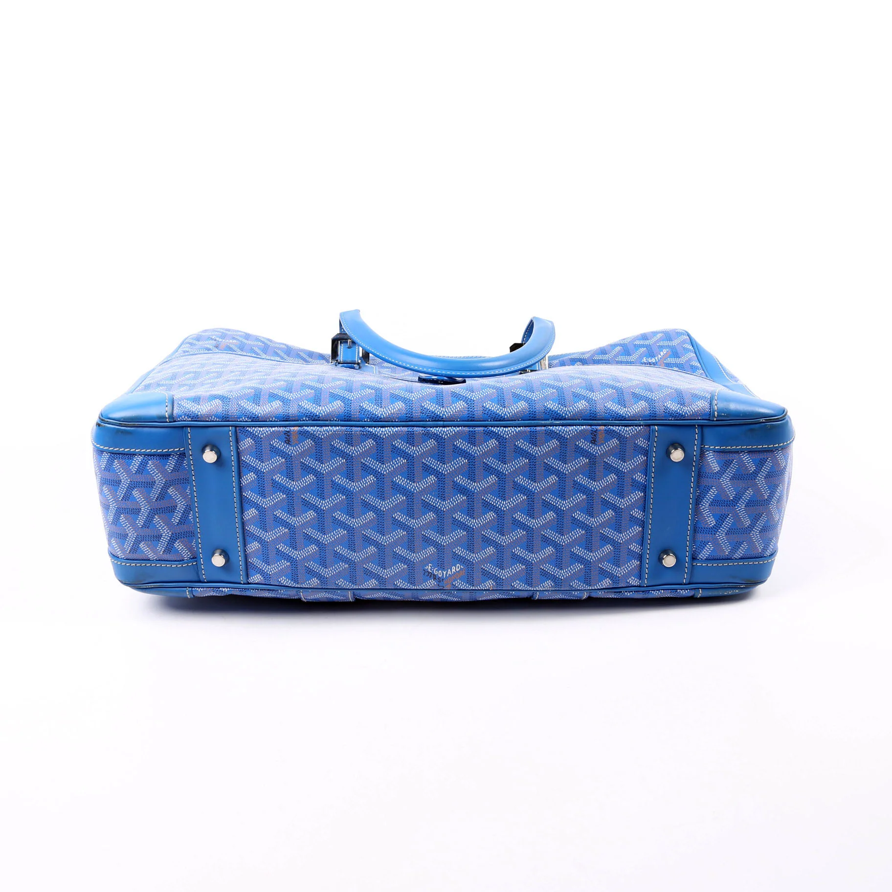 Ambassade MM Briefcase Goyardine Canvas Blue - Image 3