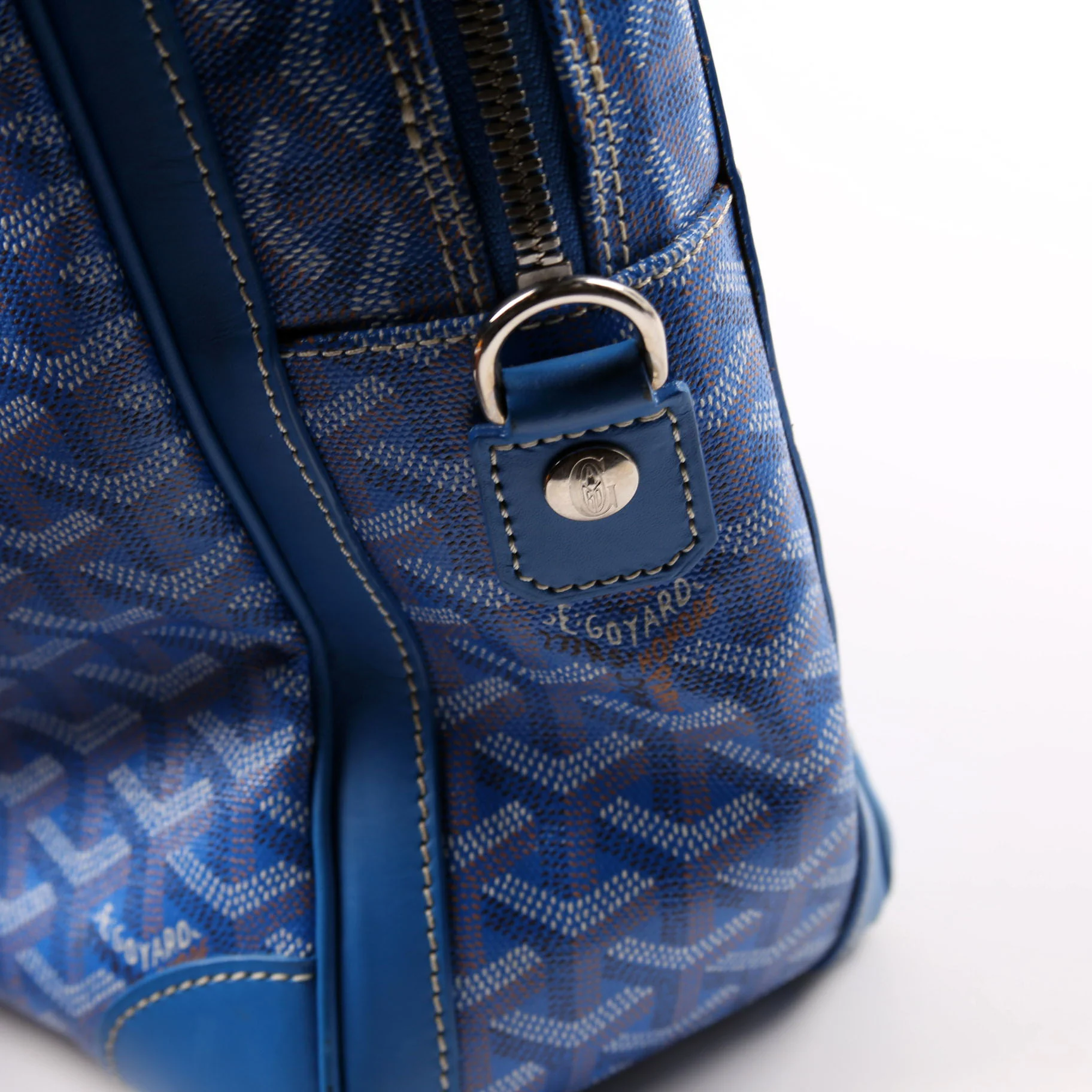 Ambassade MM Briefcase Goyardine Canvas Blue - Image 8