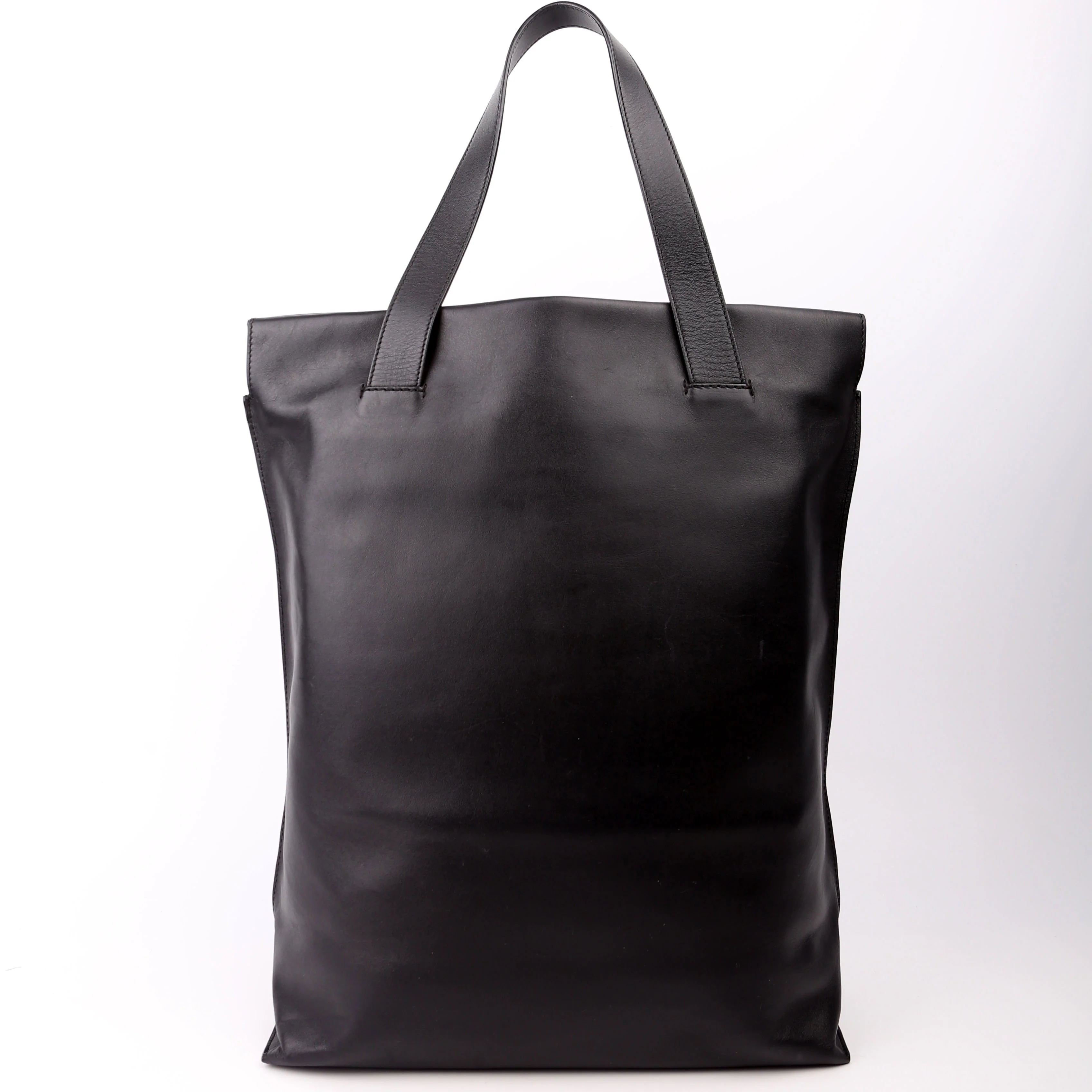 Anagram Logo Shopping Tote Leather Black - Image 3