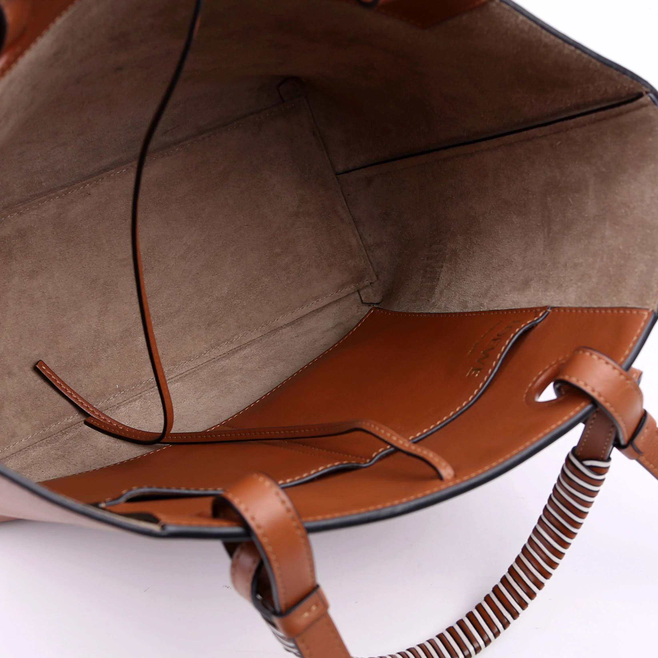 Anagram Smooth Calfskin Small Tote Brown - Image 10