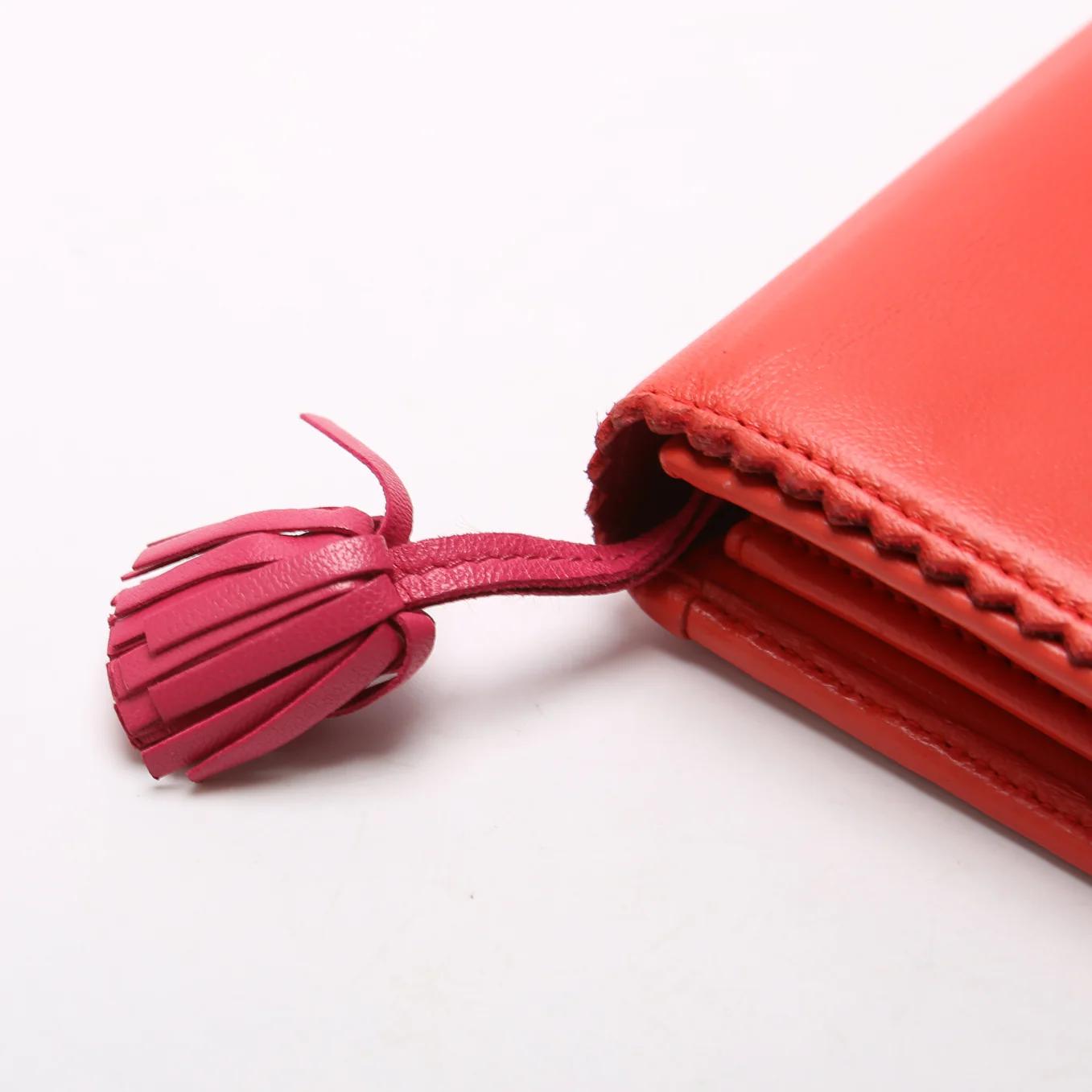 Anagram Tassel Long Wallet Orange - Image 6