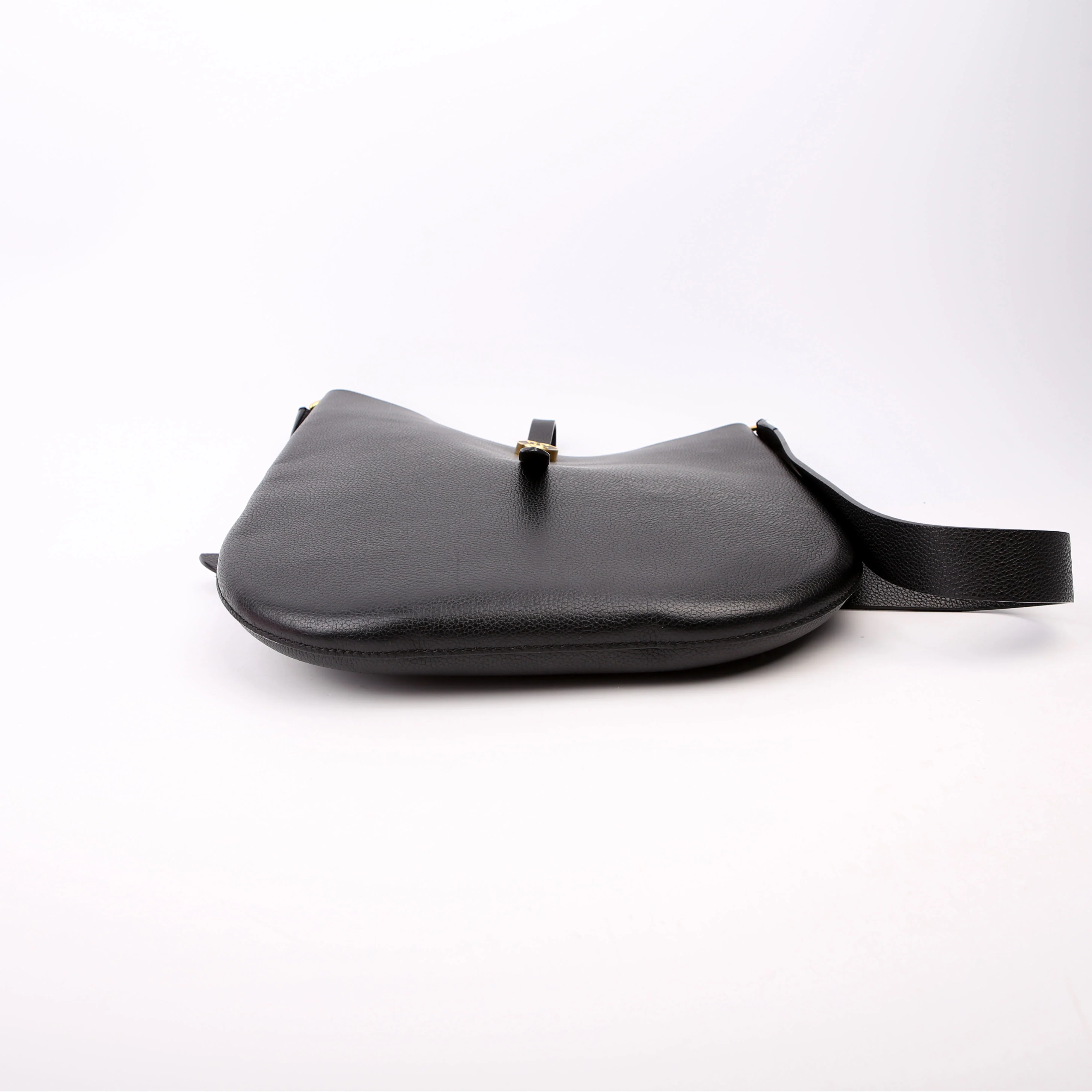 Anne Grain Calfskin Saddle Bag Black - Image 4