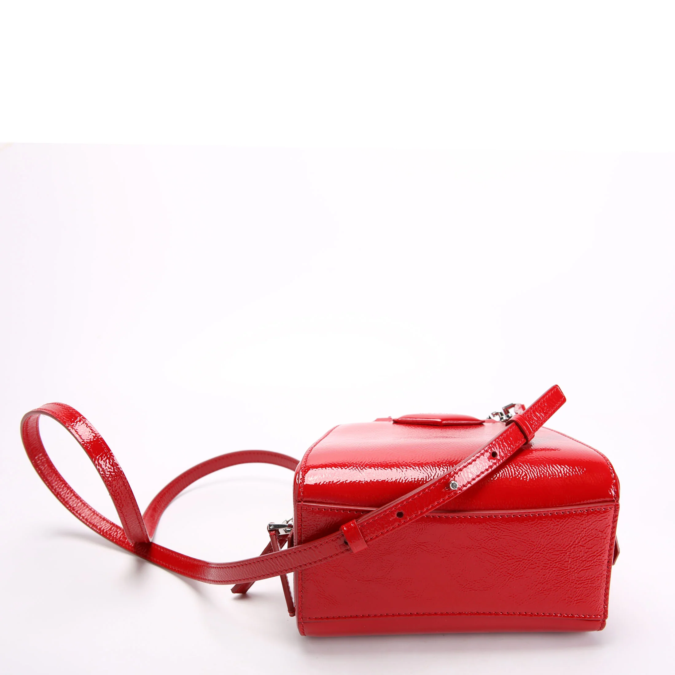 Antigona Nano Cube Patent Crossbody Red - Image 4