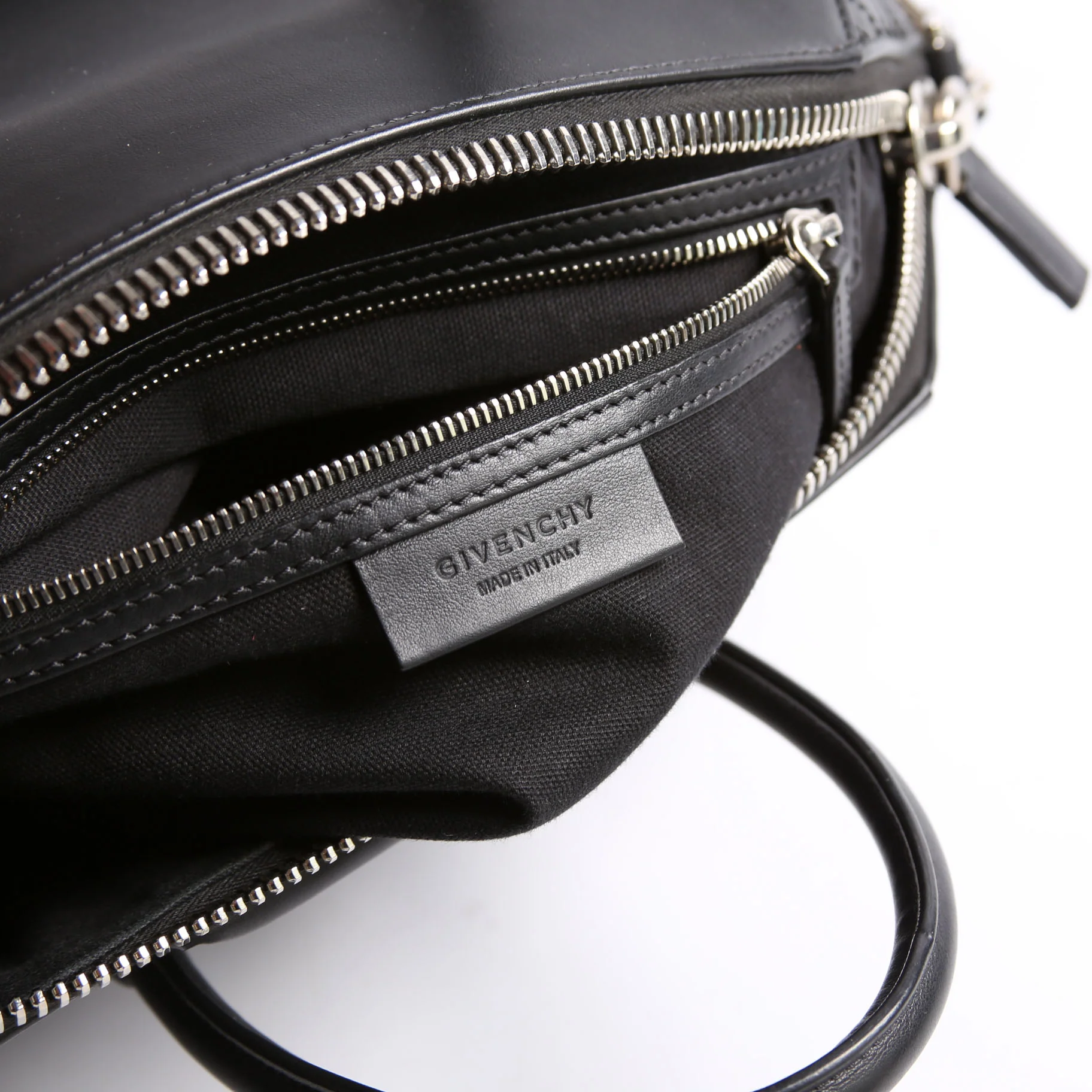 Antigona Stitched Satchel Medium Black/Silver - Image 8