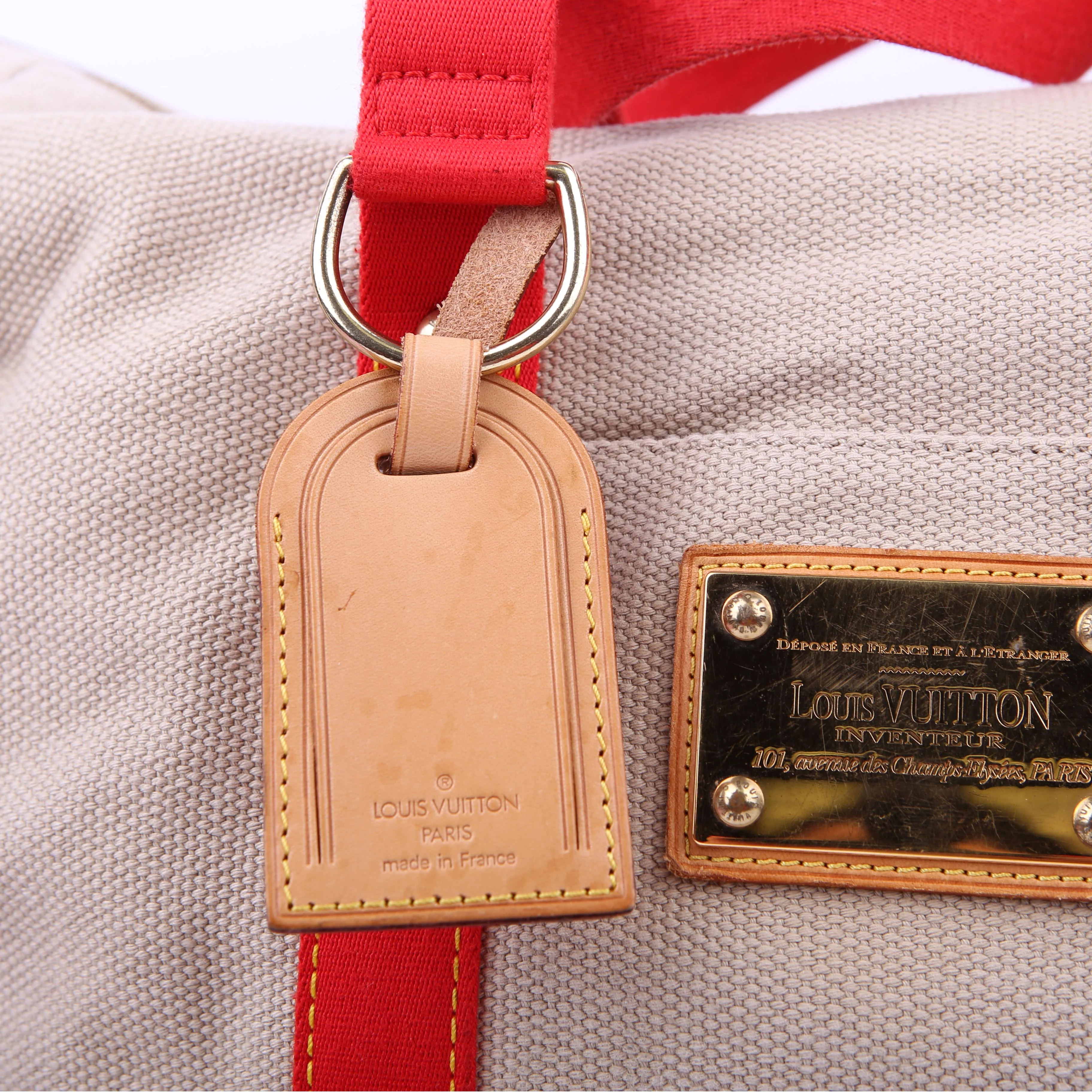 Antigua Sac Weekend Duffel Beige/Red - Image 12