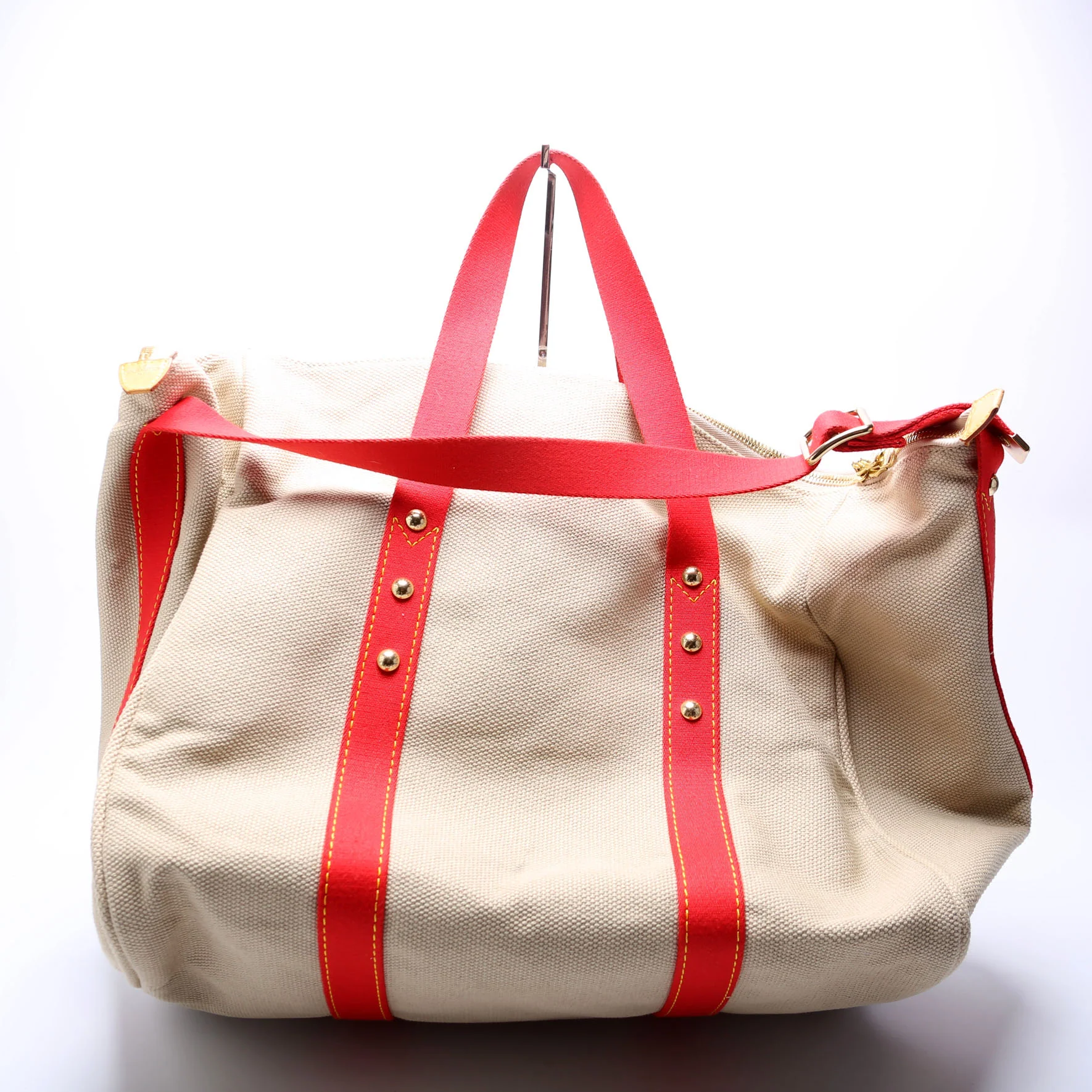 Antigua Sac Weekend Duffel Beige/Red - Image 3