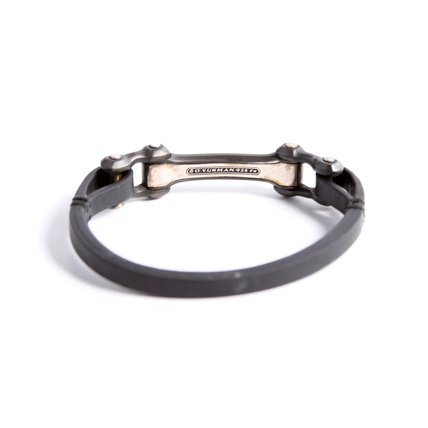 Anvil ID Bracelet Leather/925 Black - Image 4