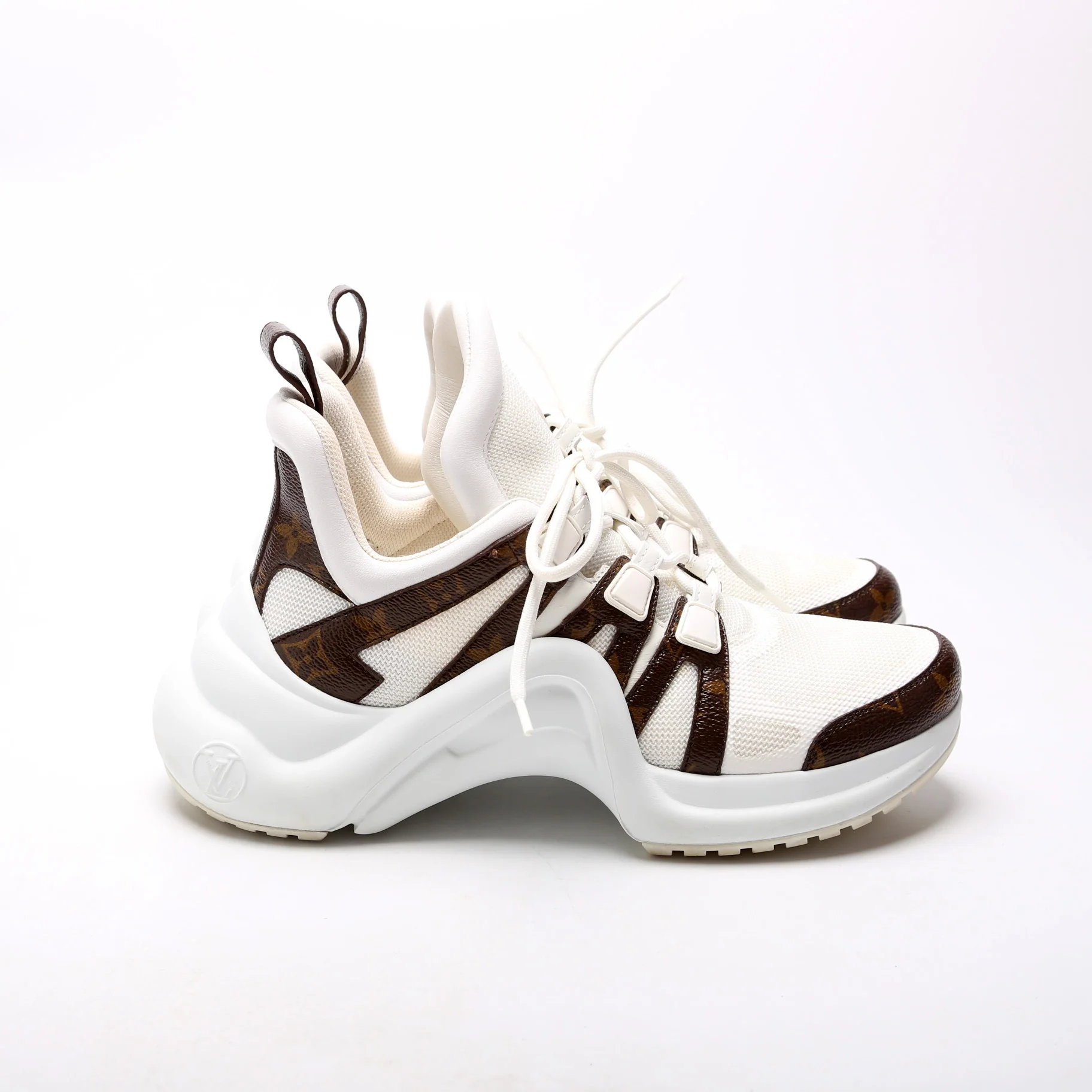 Archlight Sneakers Size 38.5 White/Brown - Image 3