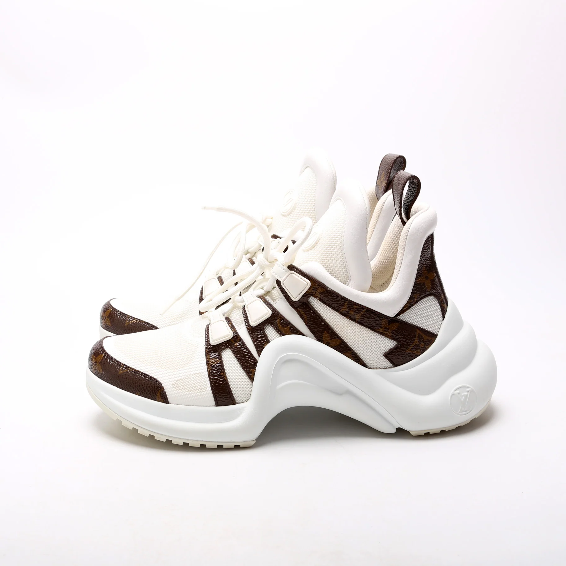 Archlight Sneakers Size 38.5 White/Brown - Image 5