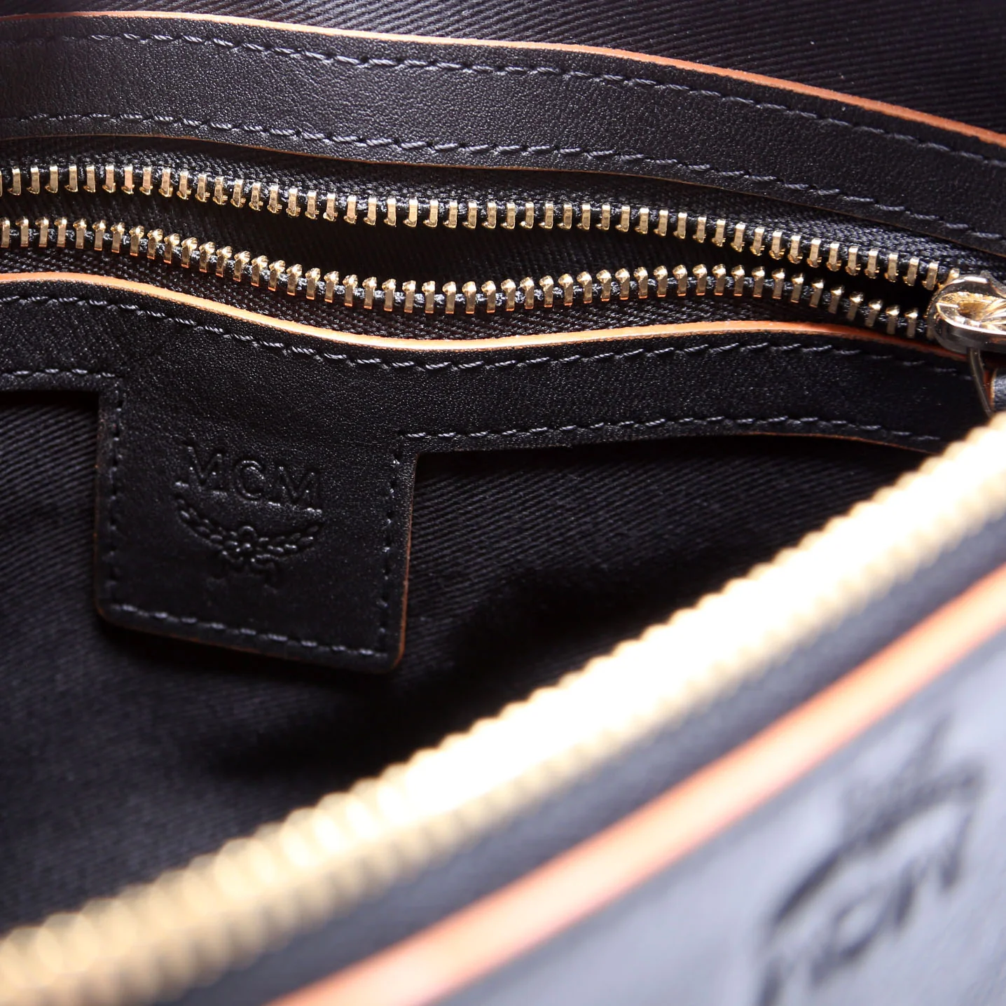 Aren Monogram Leather Crossbody Pouch Black - Image 8