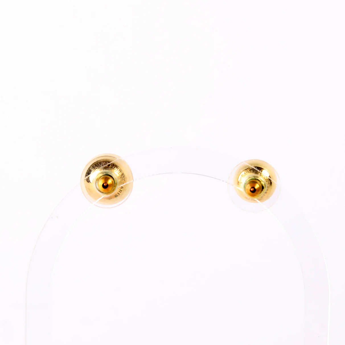 Asymmetric YSL Pearly Stud Earrings - Image 2