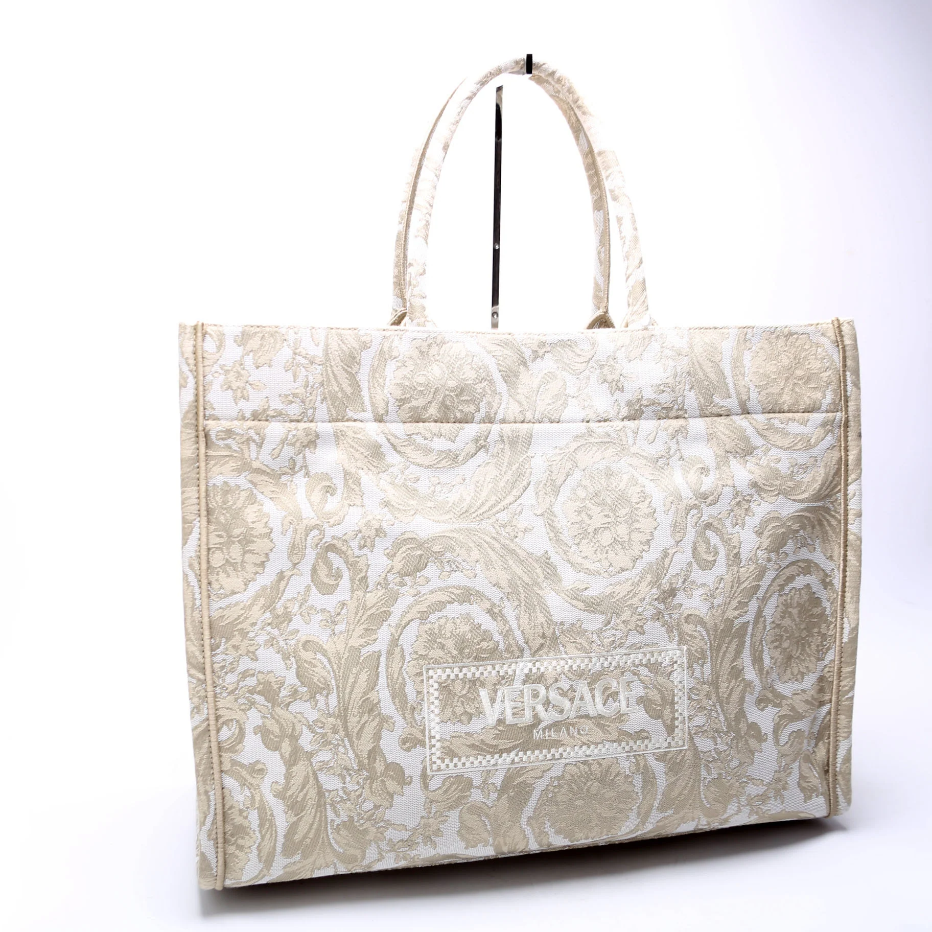 Athena Extra Large Tote Jacquard Barocco Cream - Image 2