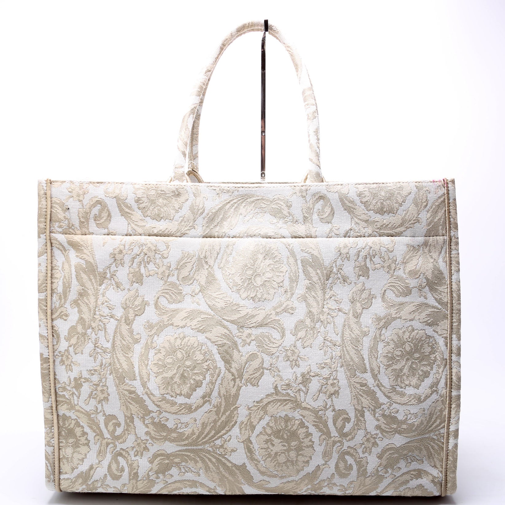 Athena Extra Large Tote Jacquard Barocco Cream - Image 3