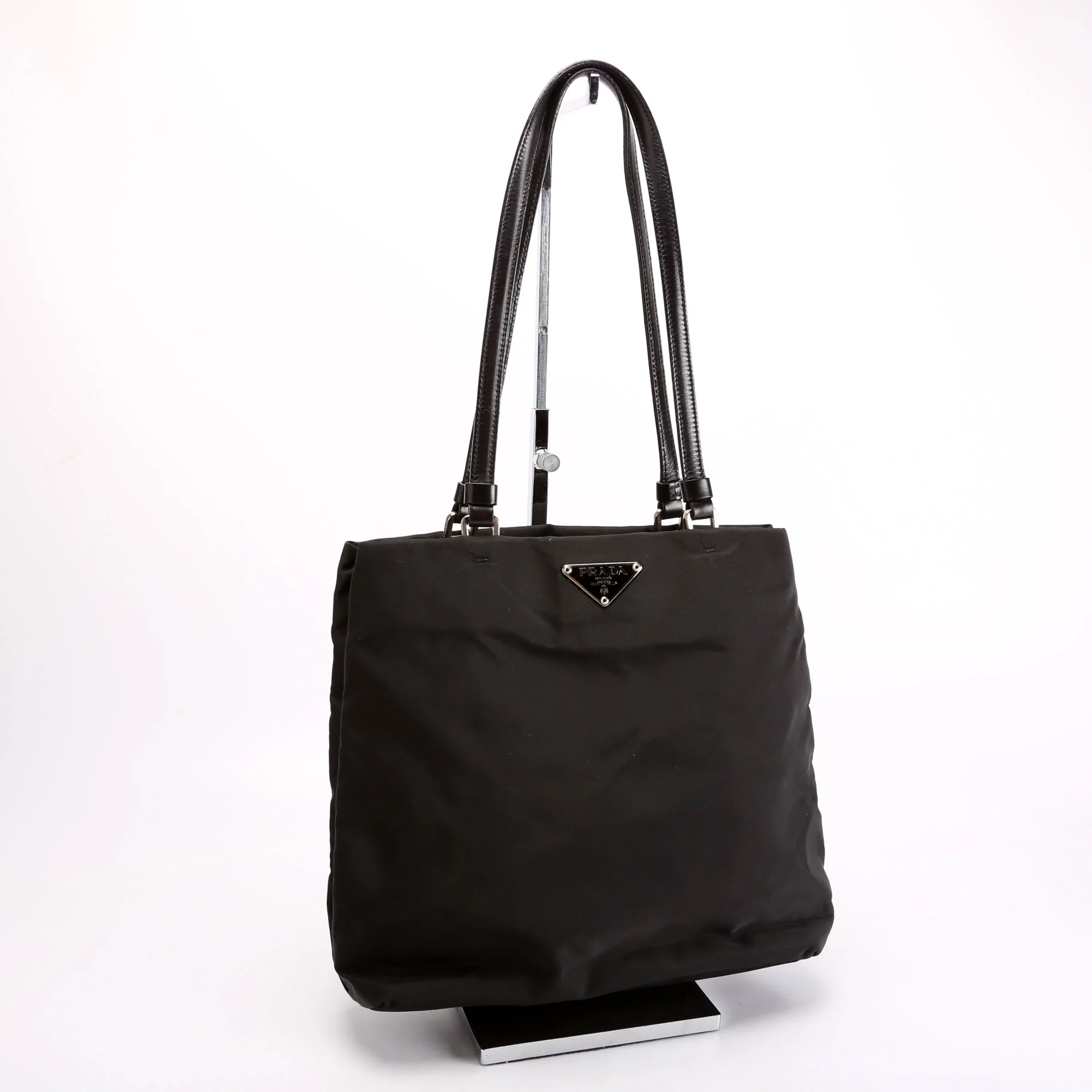 B11214 Tessuto Nylon Mini Tote Black - Image 2