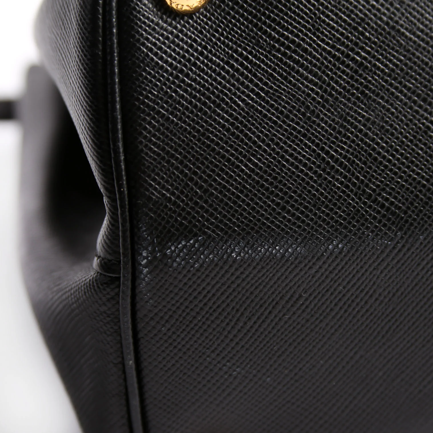 B2756T Saffiano Cuir Double Tote Medium Black - Image 8