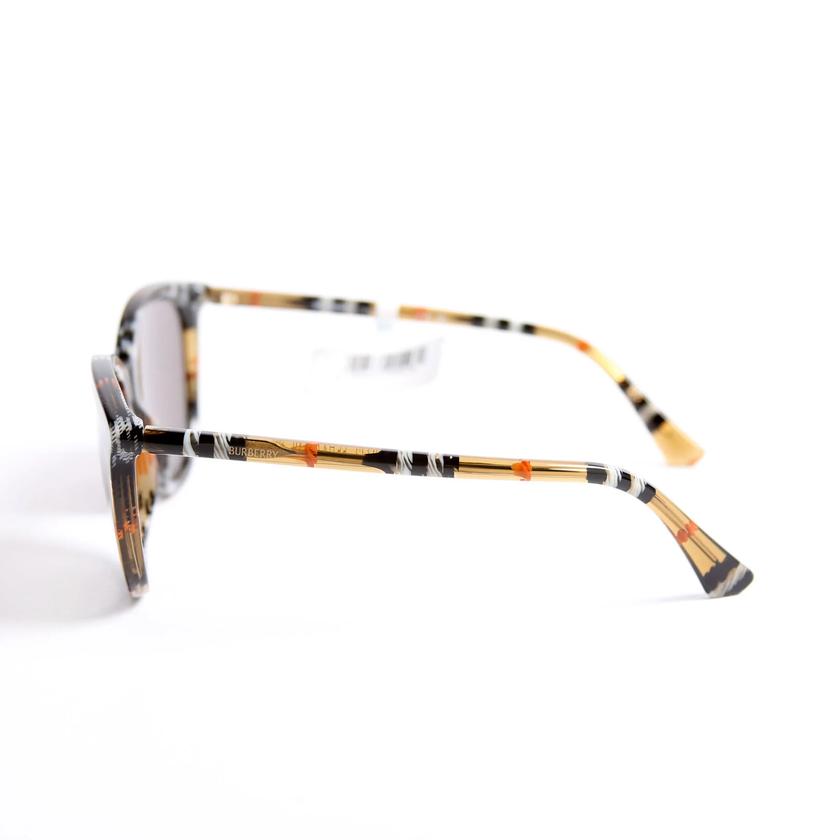 B4455 Check Round Sunglasses - Image 2