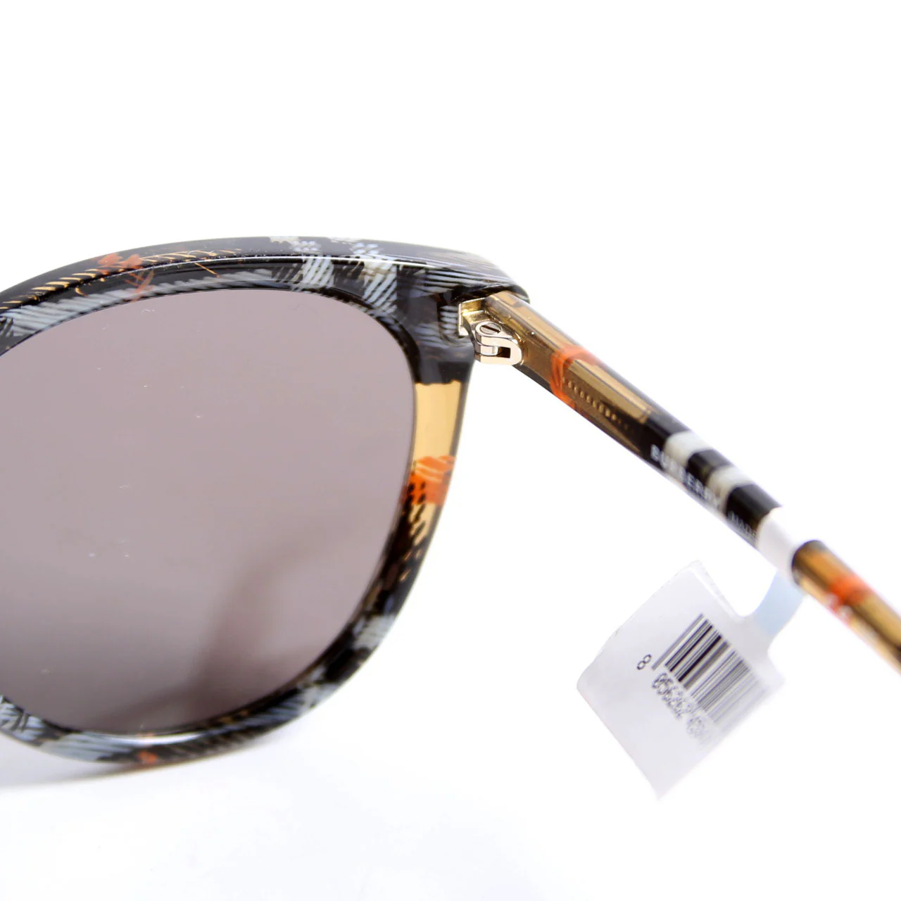 B4455 Check Round Sunglasses - Image 7