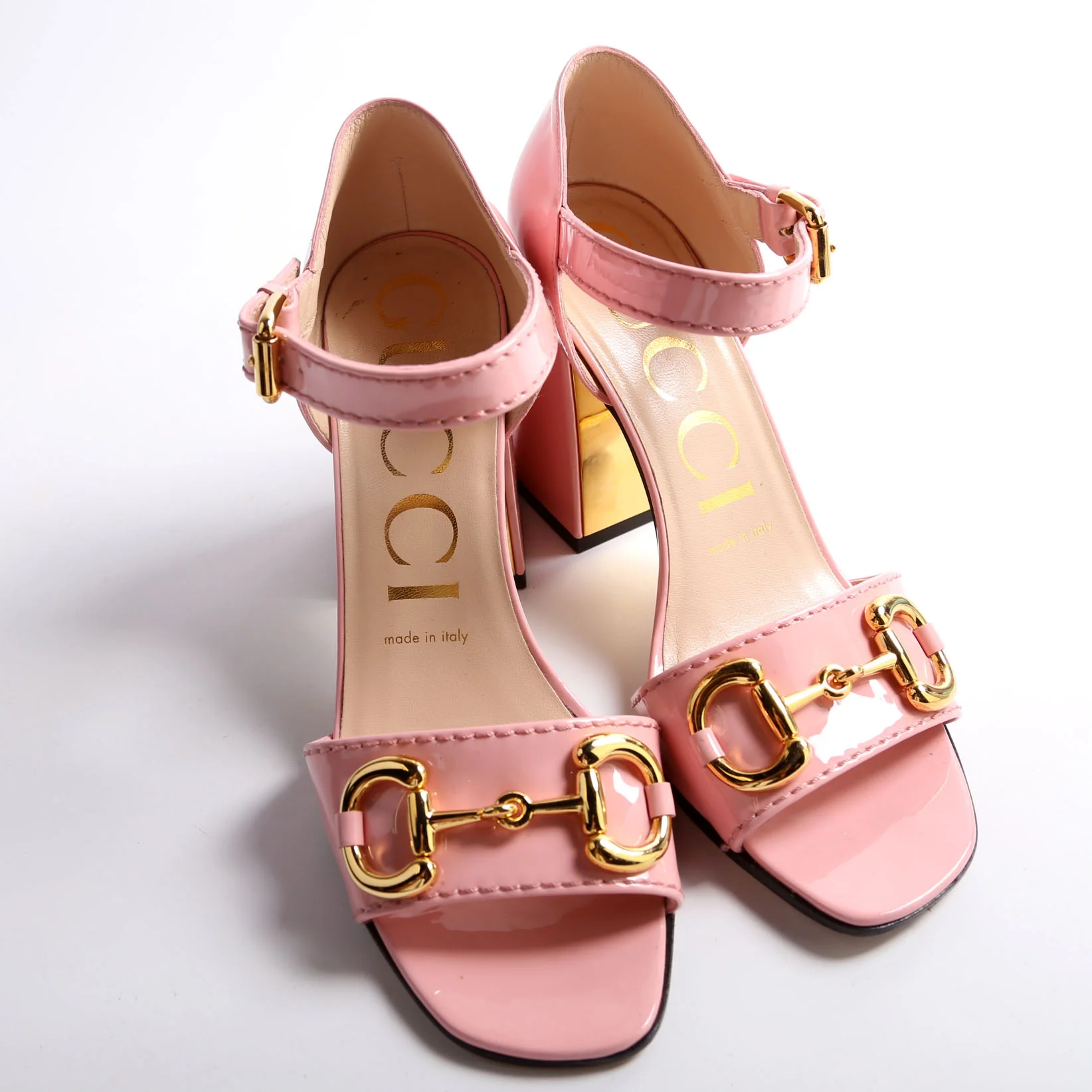 Baby Buckle Horsebit Ankle Strap Sandals Size 37.5 Pink - Image 7