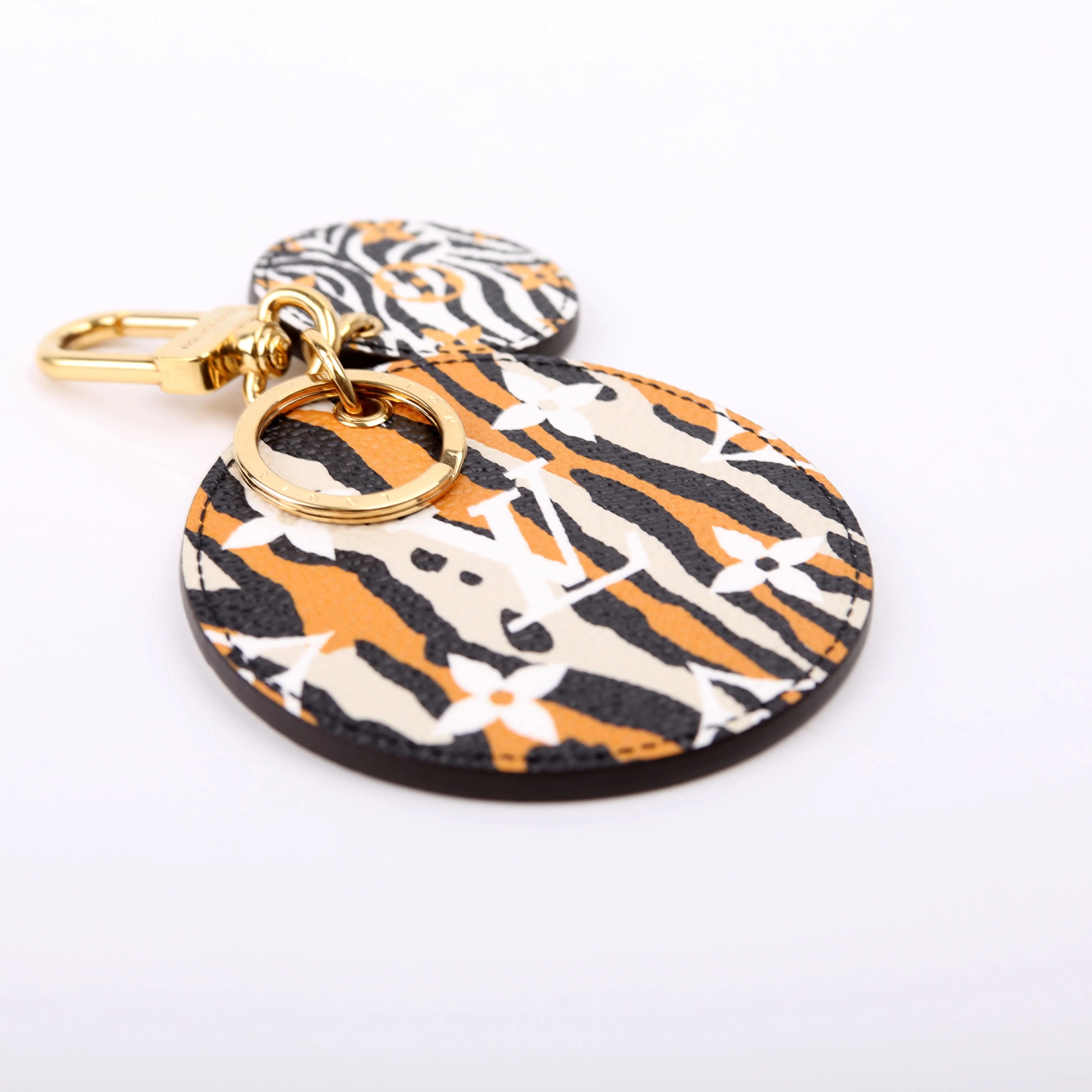 Bag Charm/Key Ring Giant Jungle Black/Orange - Image 2