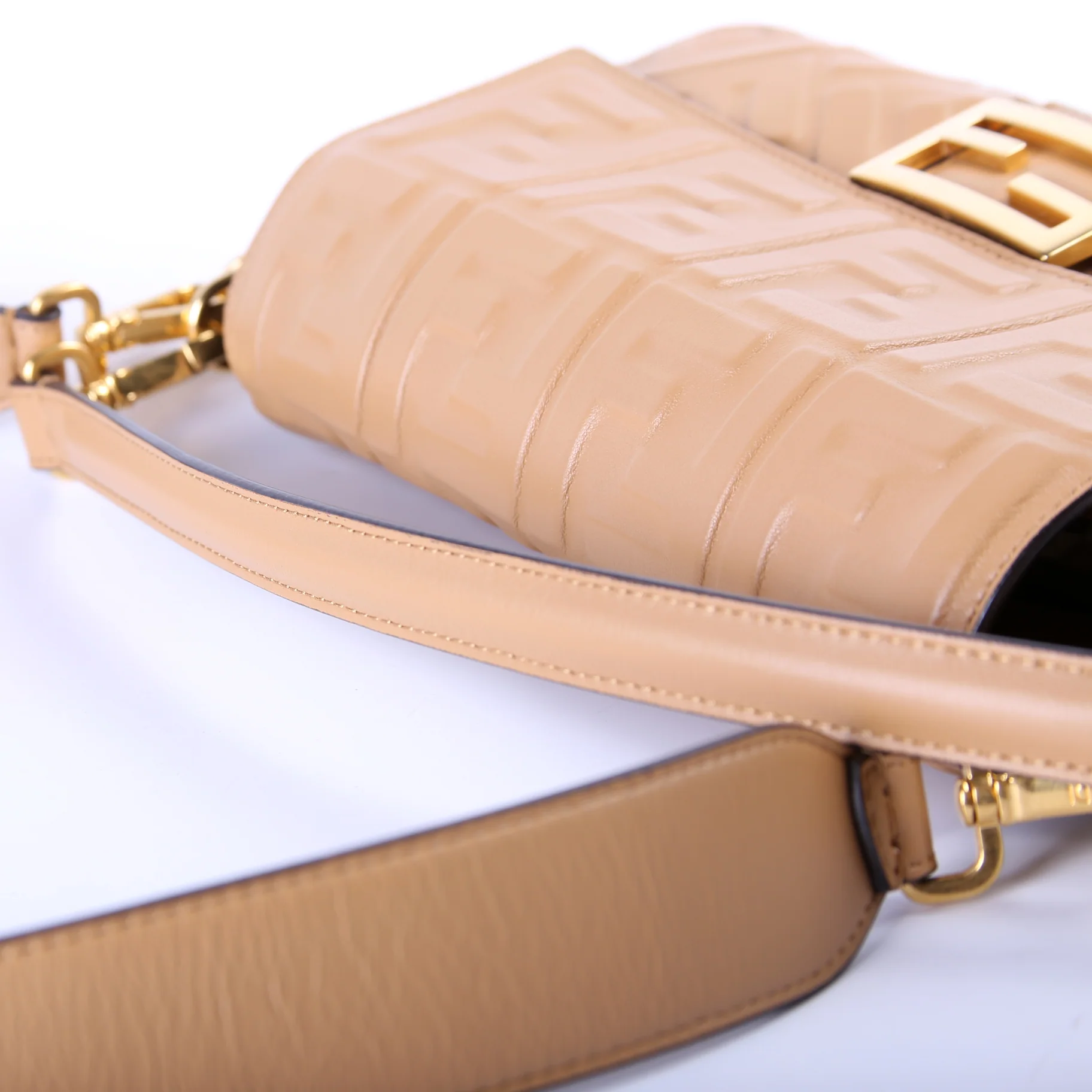 Baguette FF Embossed Nappa Brown - Image 10