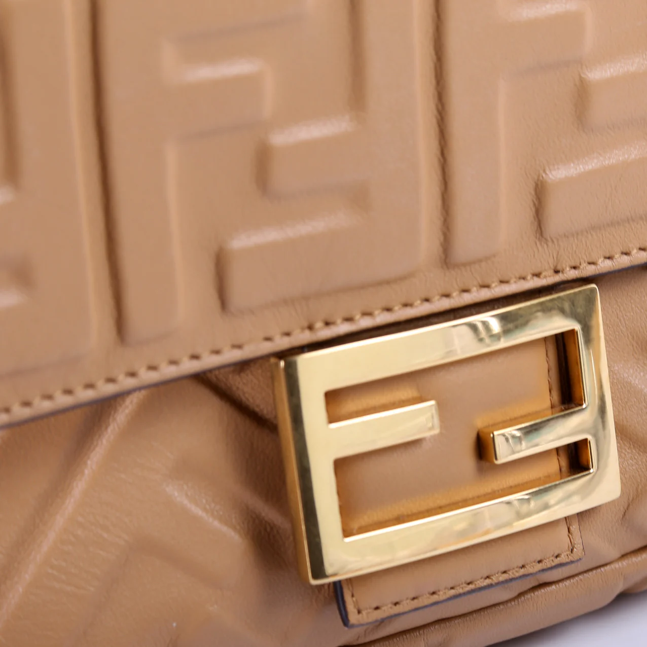Baguette FF Embossed Nappa Brown - Image 8