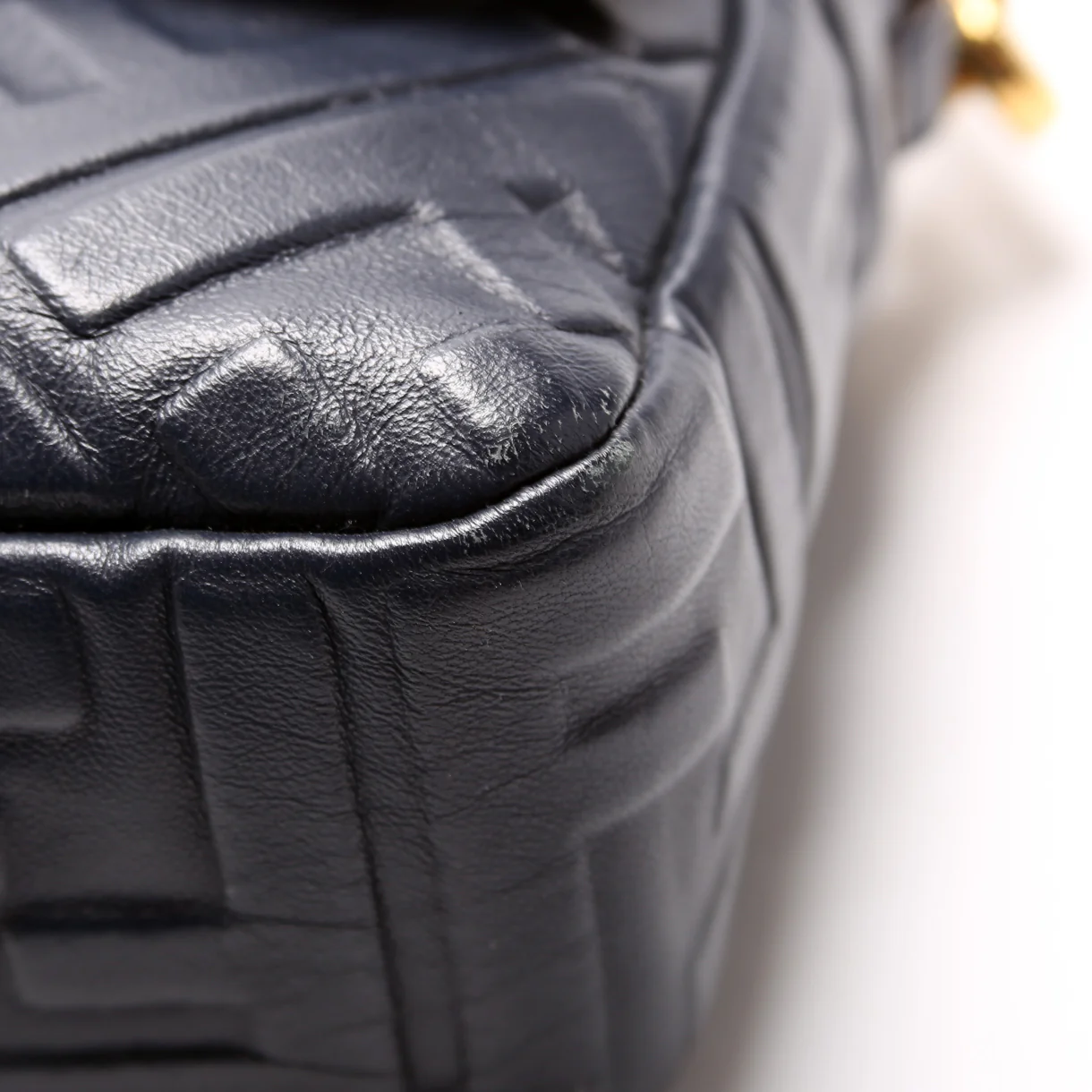 Baguette FF Embossed Nappa Navy - Image 7