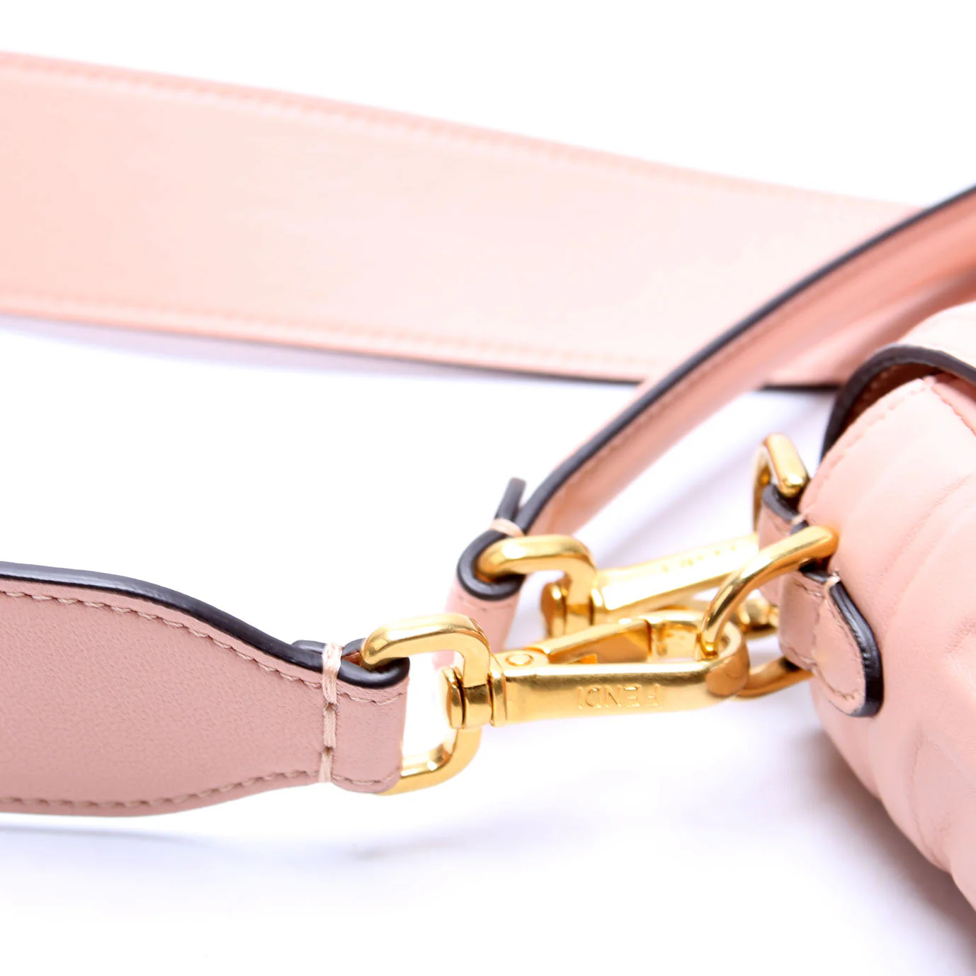 Baguette FF Embossed Nappa Pink - Image 7