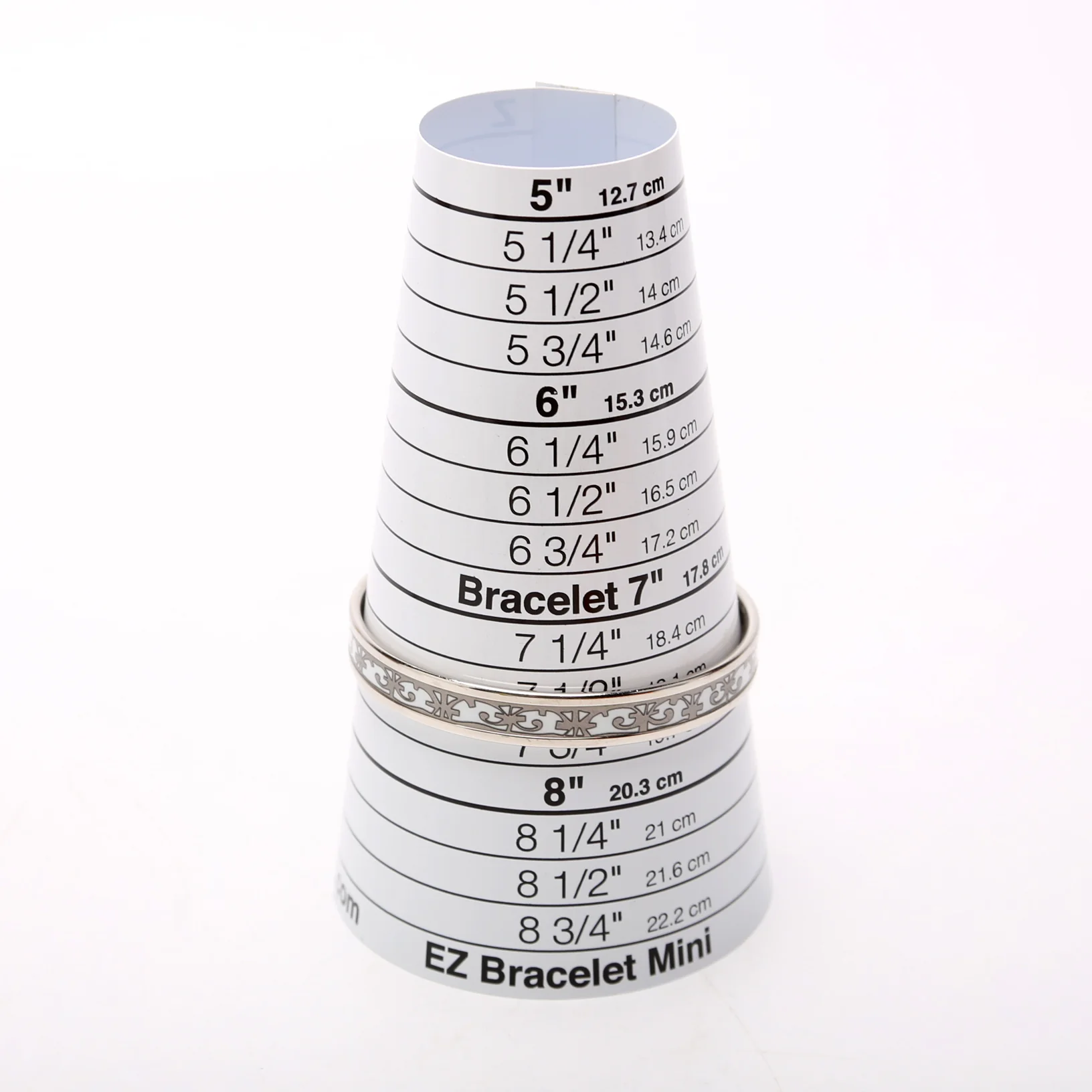 Balcons Du Gaudalquivir Printed Enamel Narrow Bangle Bracelet Silver/White - Image 4