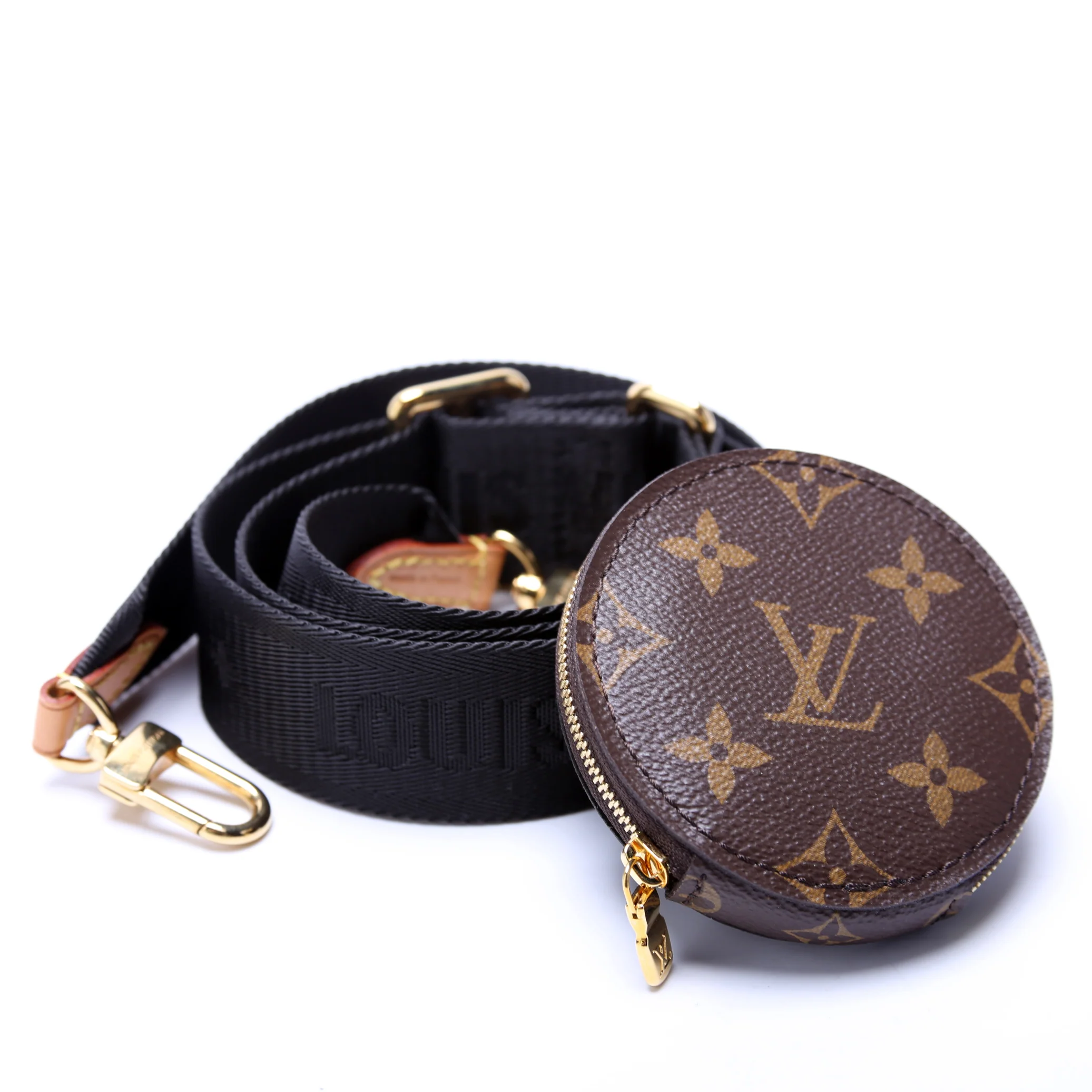 Bandouliere Jacquard with Round Coin Purse Black - Image 2