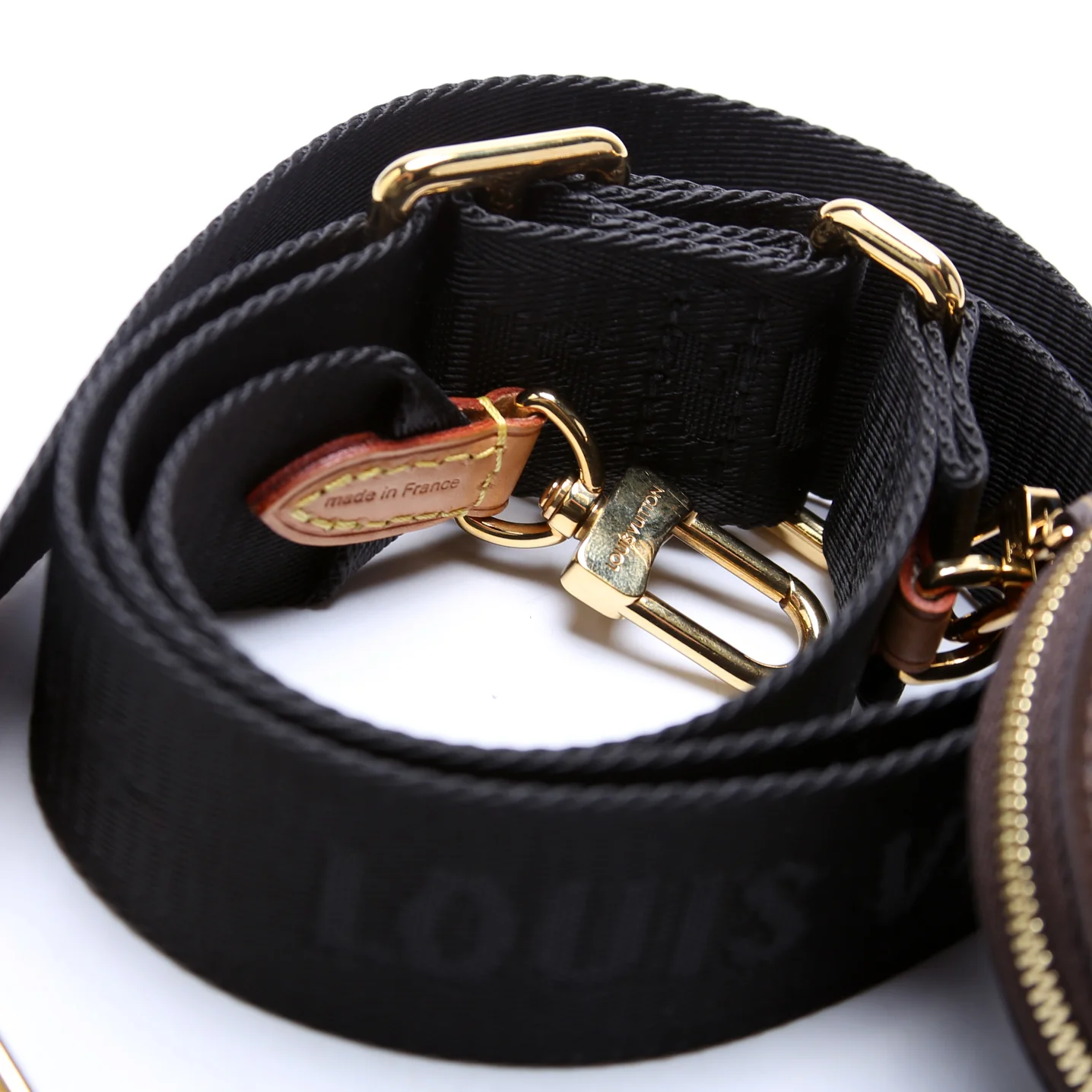 Bandouliere Jacquard with Round Coin Purse Black - Image 3