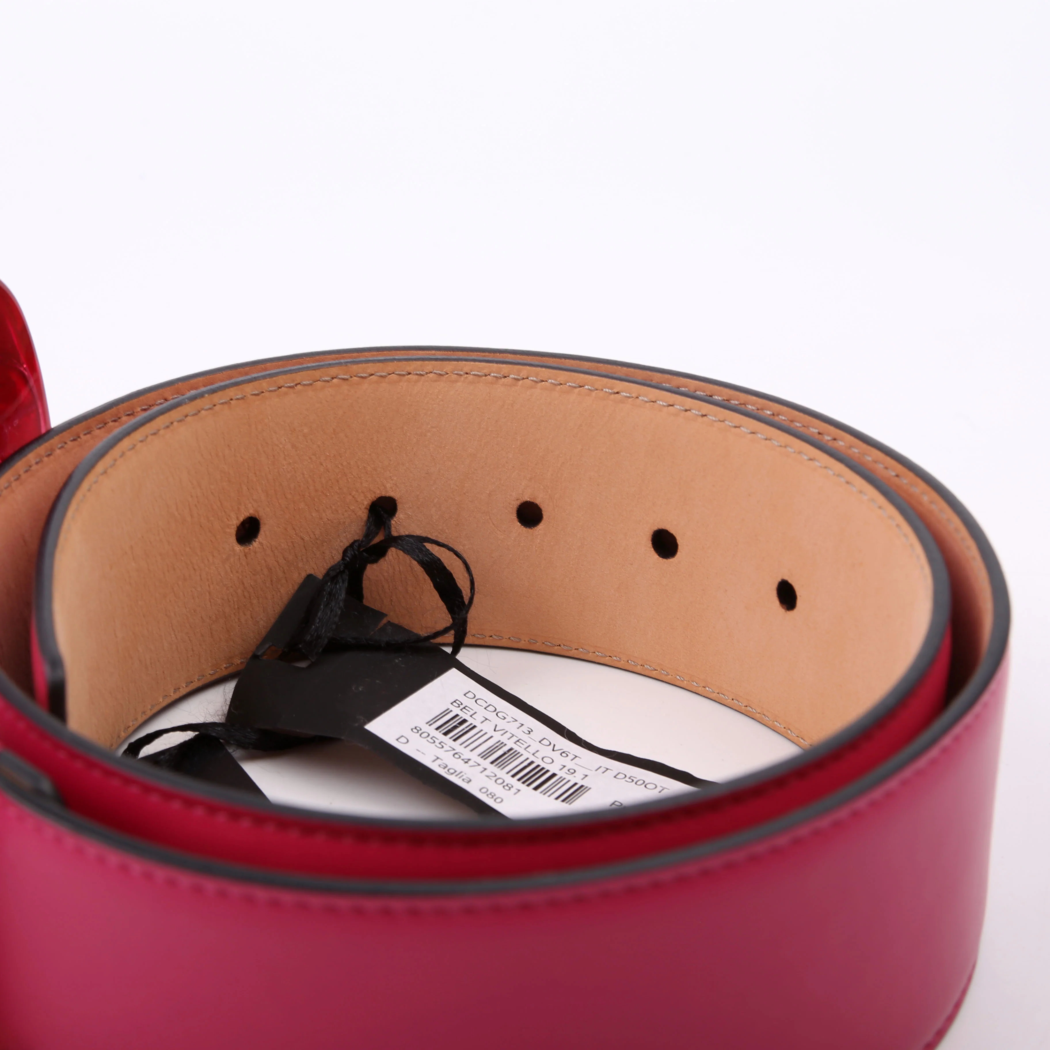 Baroque Bucklet Vitello Belt 80/32 Pink/Gold - Image 4