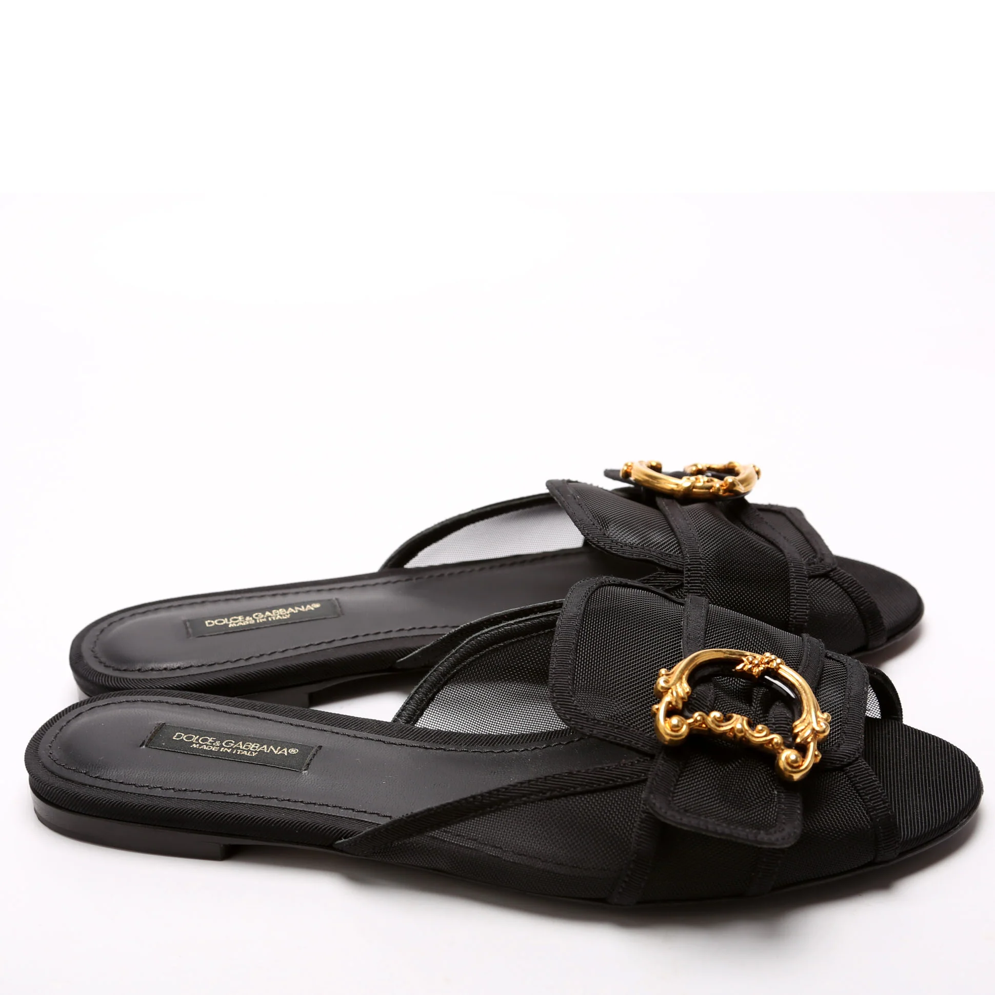 Baroque Mesh Slides Size 37.5 Black - Image 3