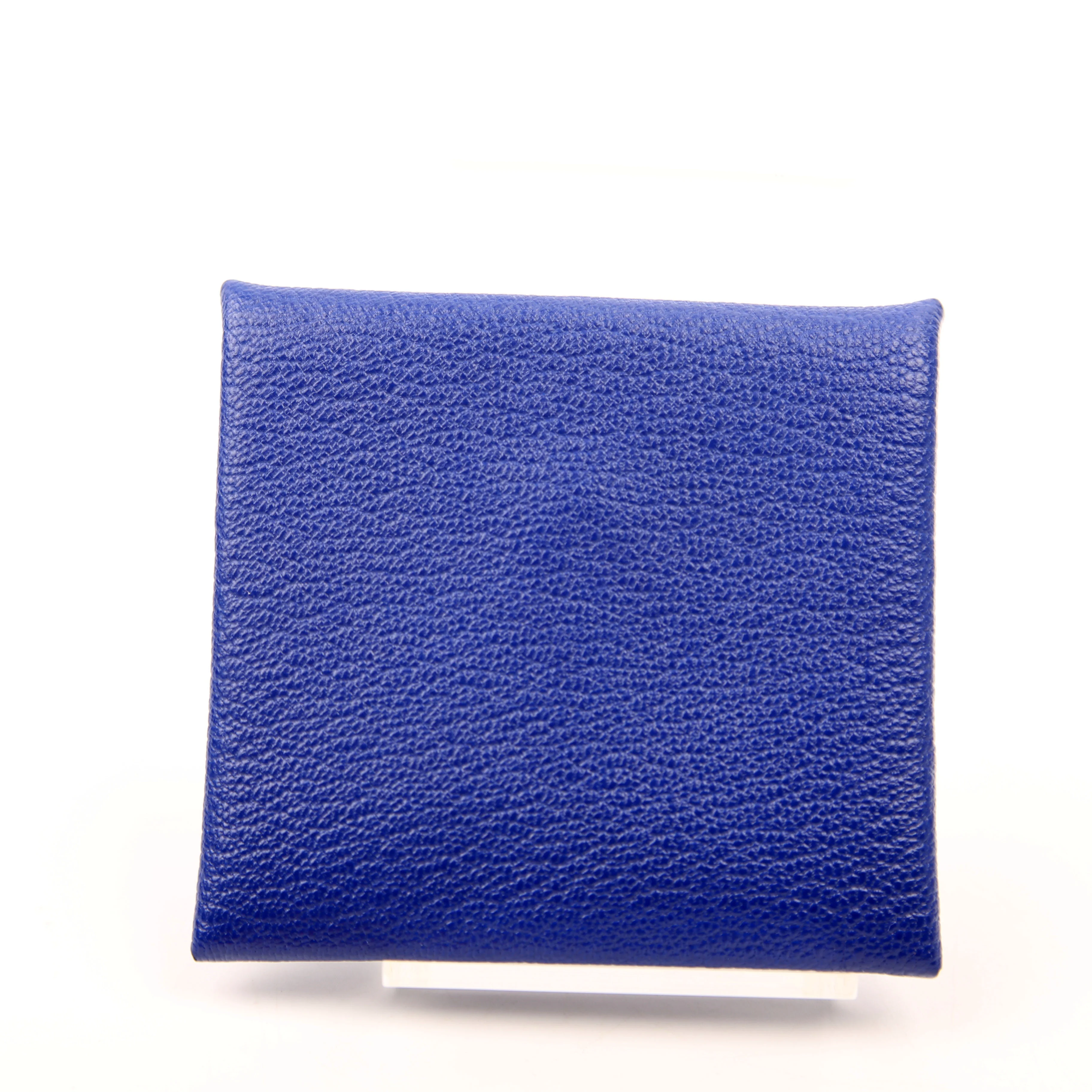 Basita Change Purse Chevre Leather Blue - Image 3