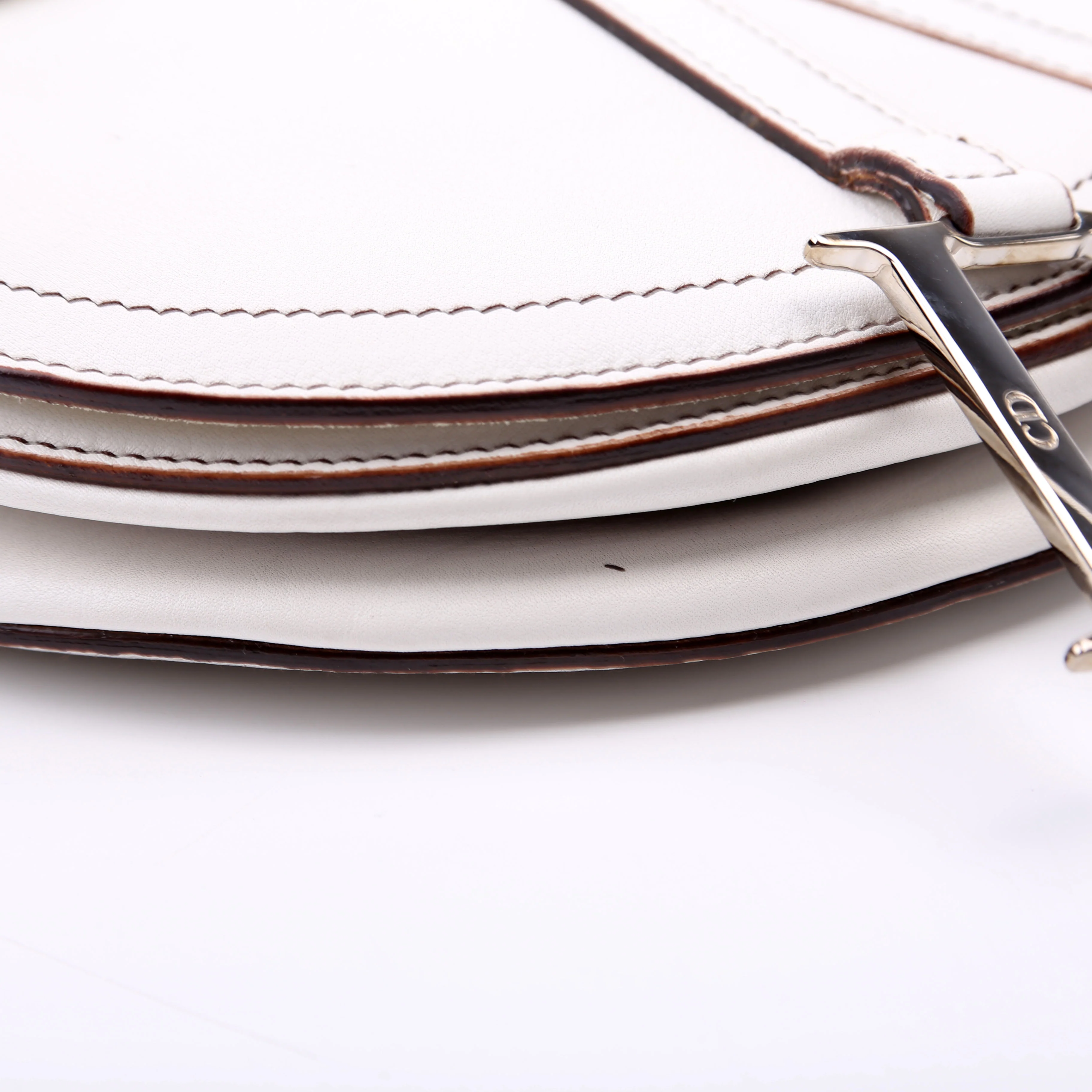 Baudrier Saddle Bag Leather White - Image 6