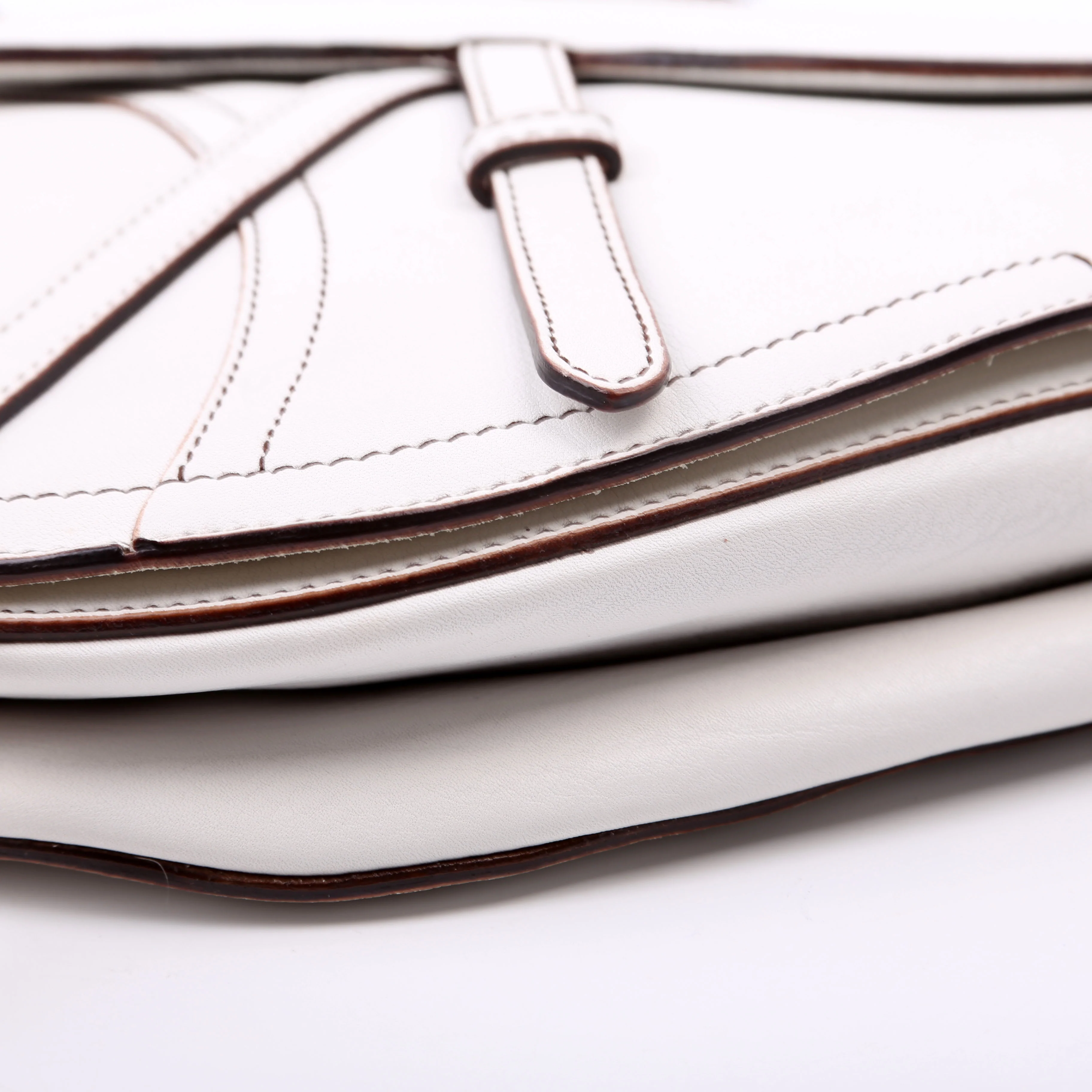 Baudrier Saddle Bag Leather White - Image 7