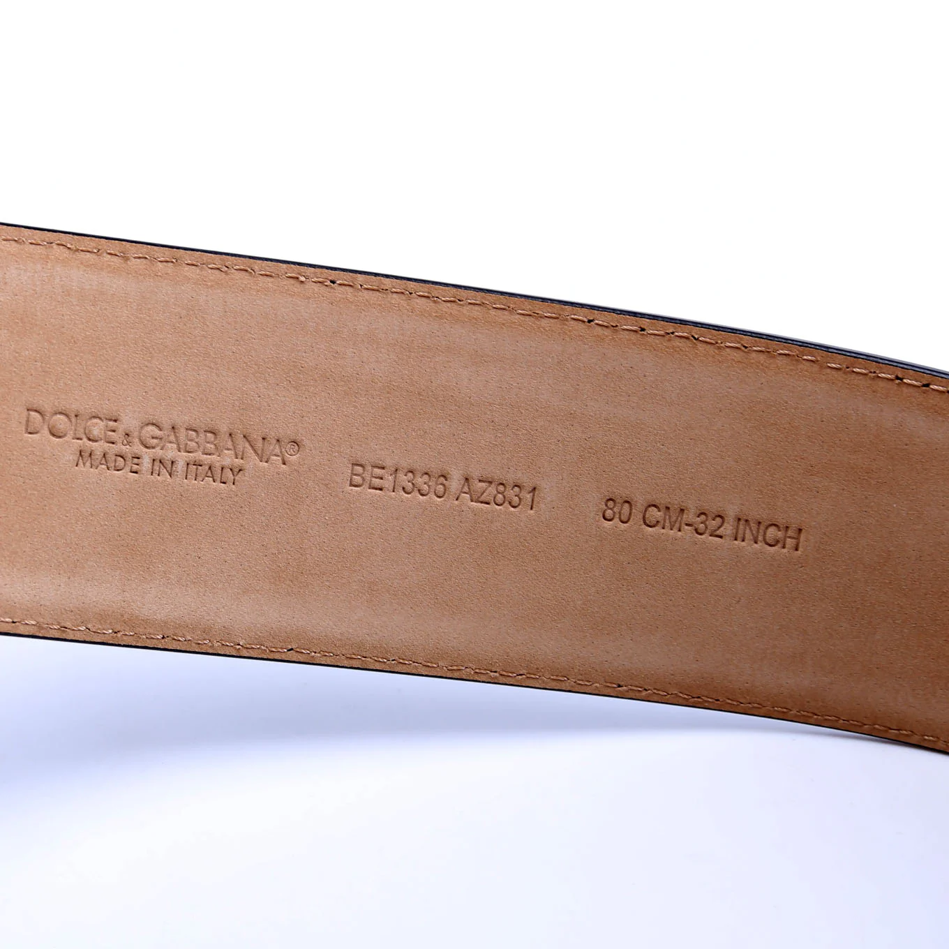 BE1336 Baroque Logo 50MM Belt Size 80/32 Black/Gold - Image 6