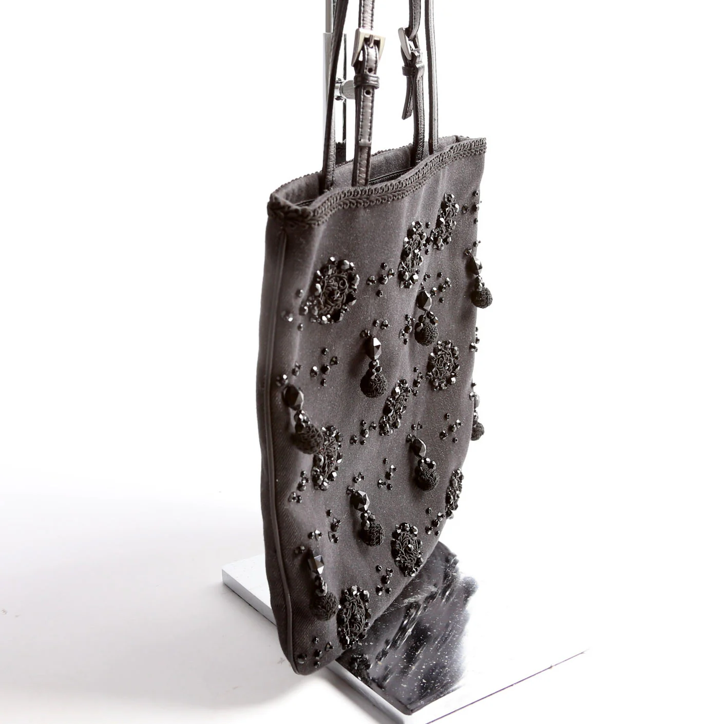 Beaded Mini Top Handle Black - Image 2