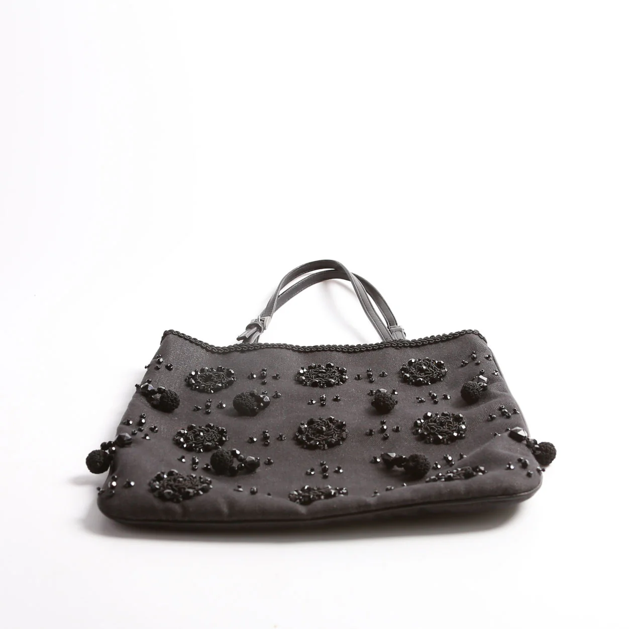 Beaded Mini Top Handle Black - Image 5