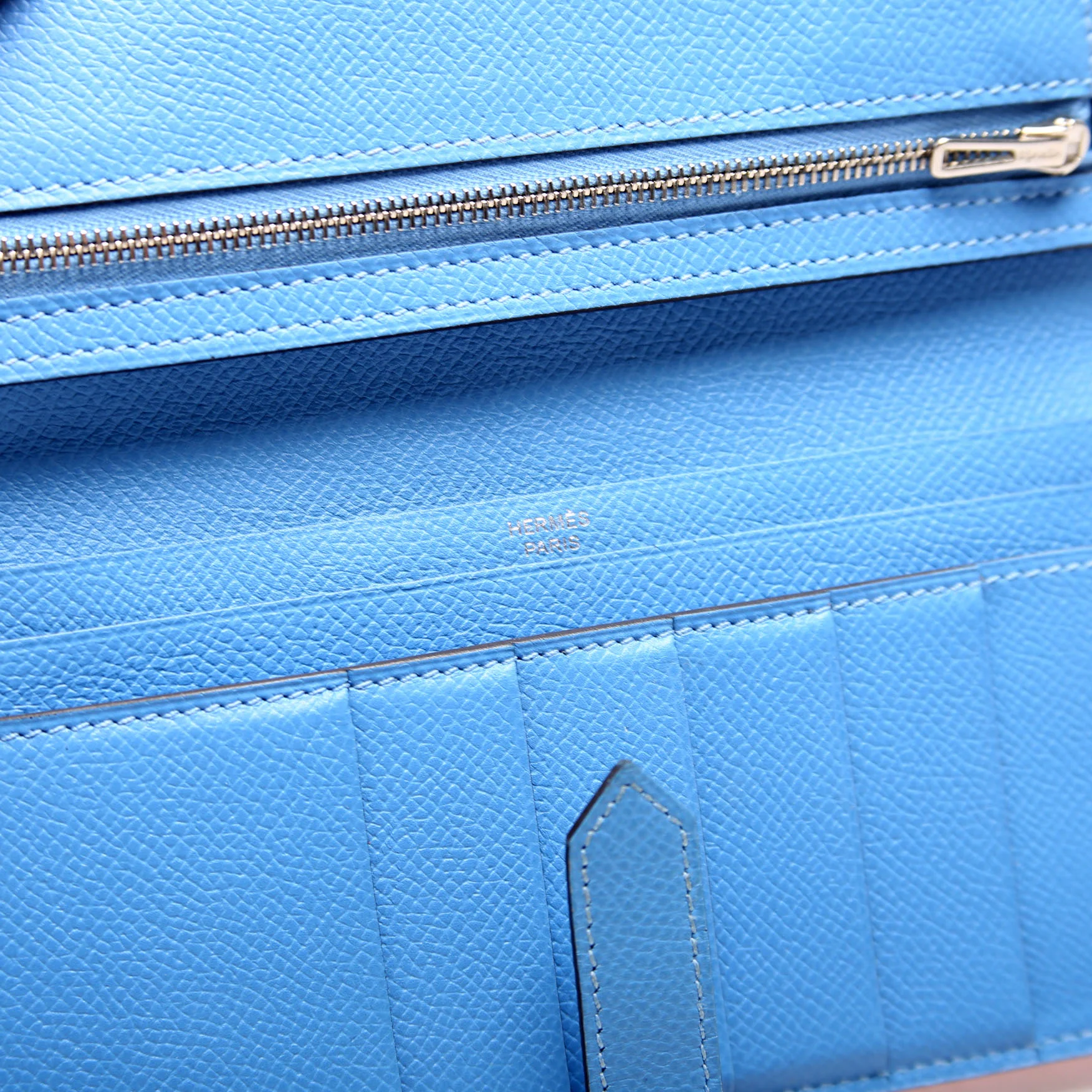 Bearn Wallet Chevre Leather Orange/Blue - Image 8