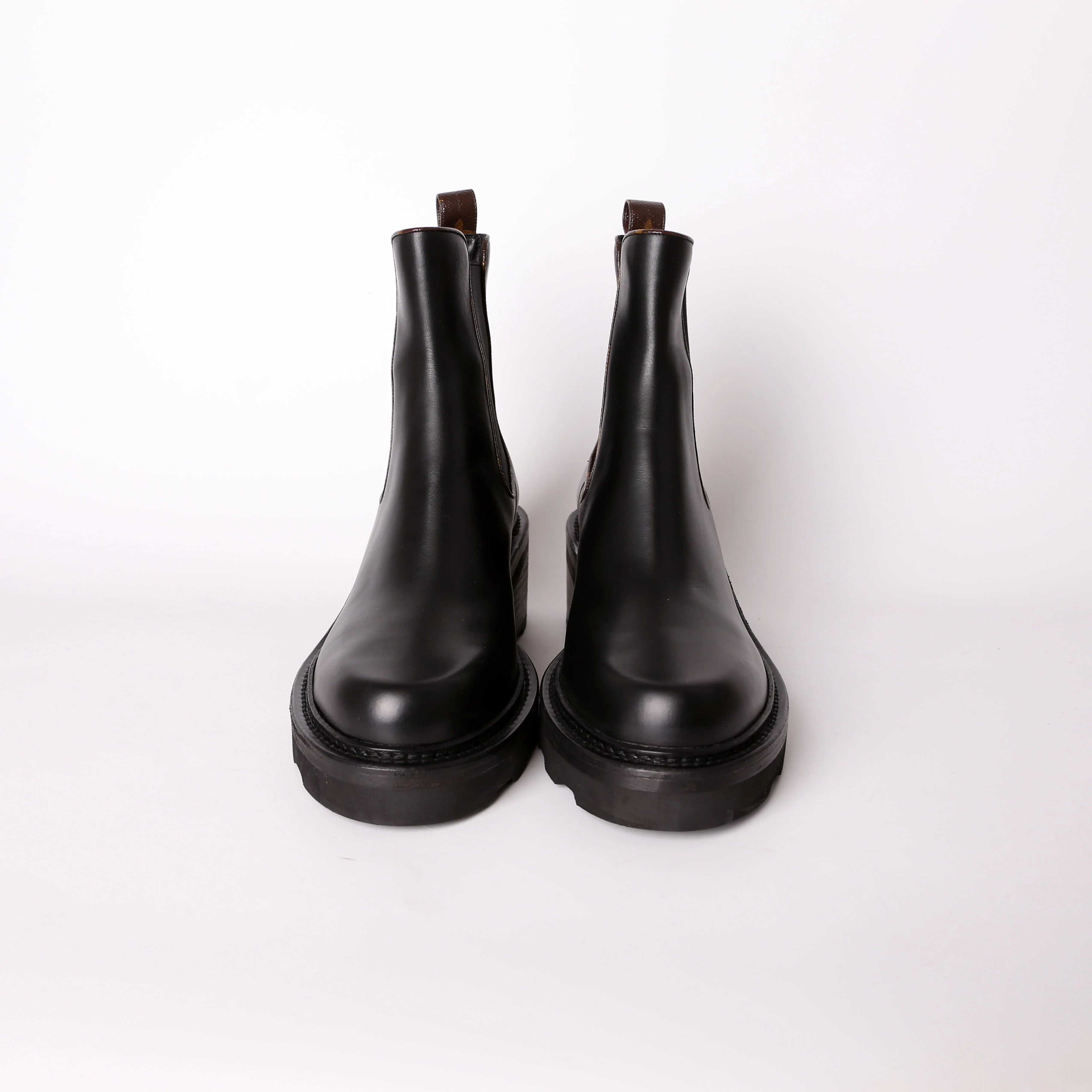Beaubourg Leather/Monogram Ankle Boots Size 41 - Image 2