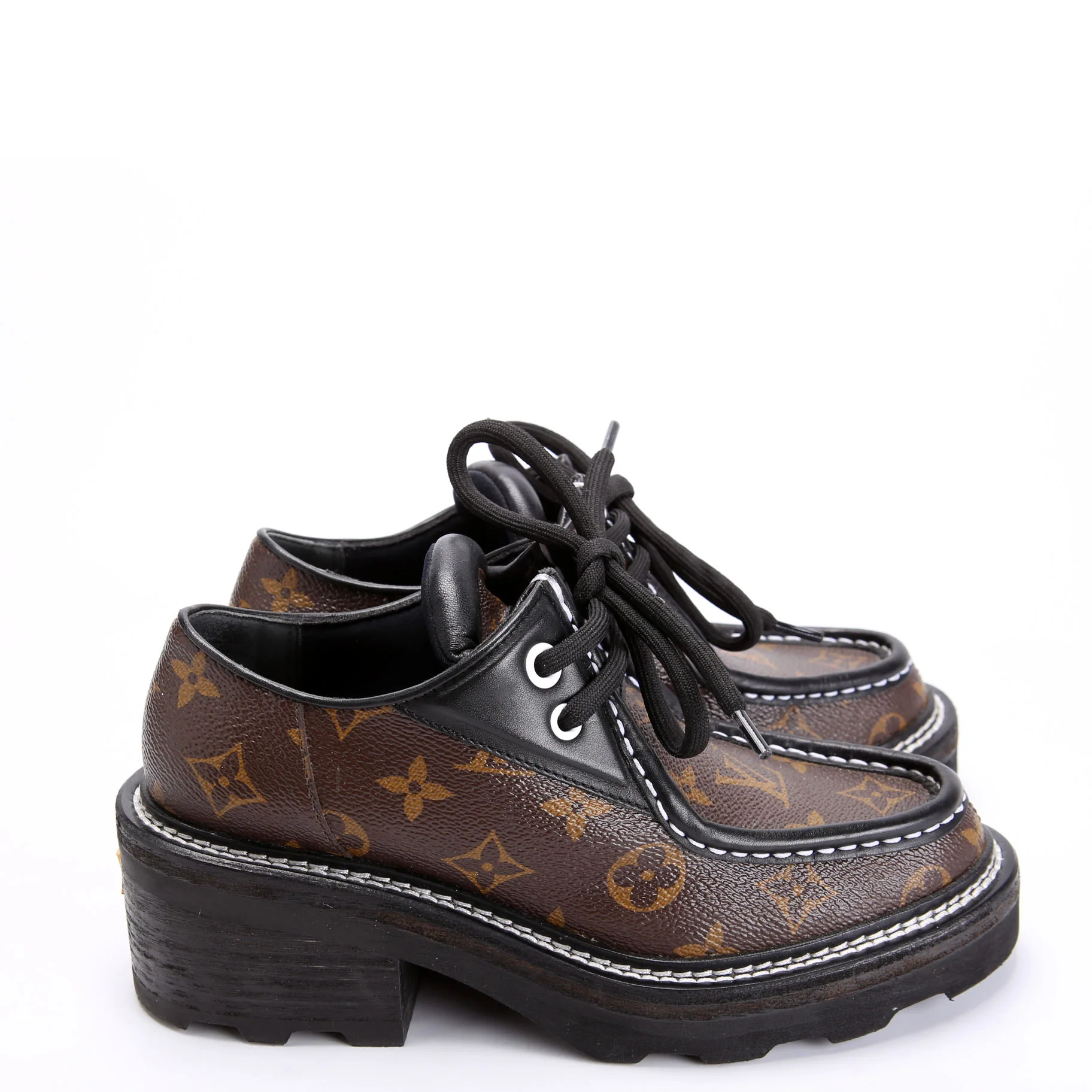 Beaubourg Platform Derby Size 36 Brown/Black - Image 3